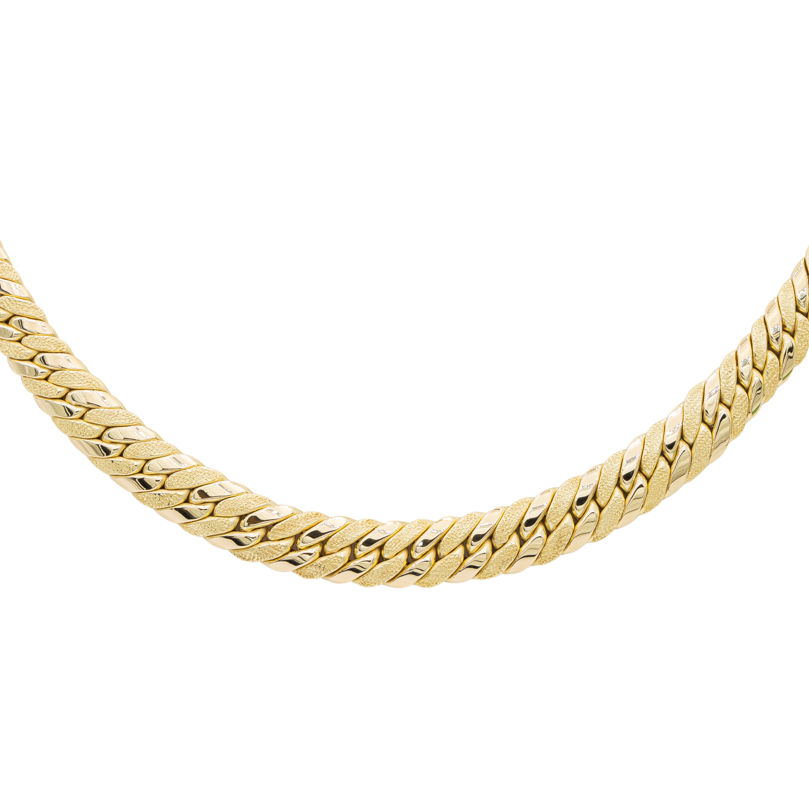 Caplain Saint André Necklace English Mesh Yellow Gold Sapphire