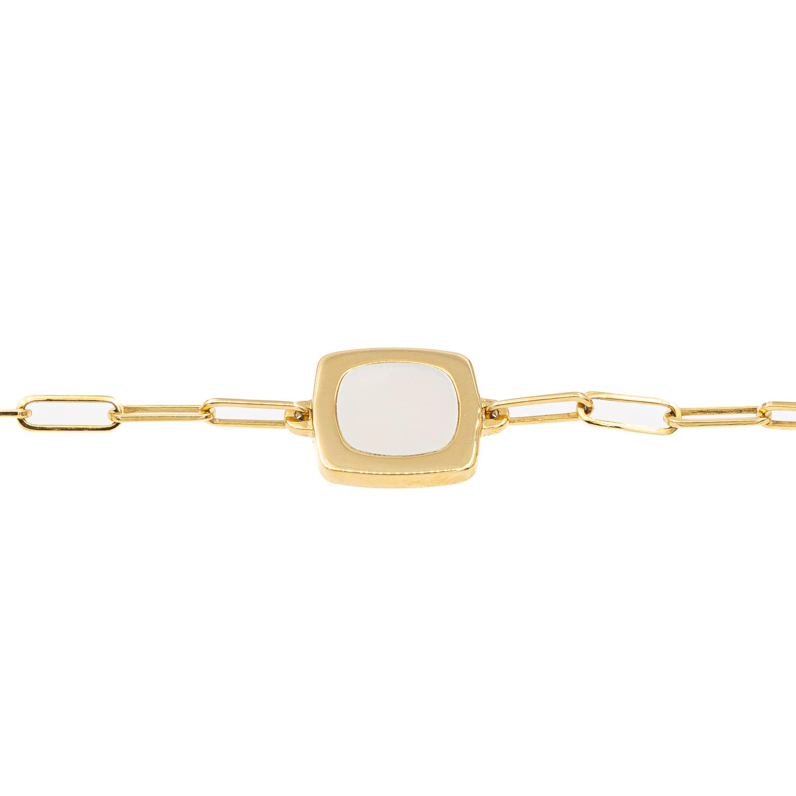 Dinh Van Bracelet Impression Yellow Gold Mother of Pearl