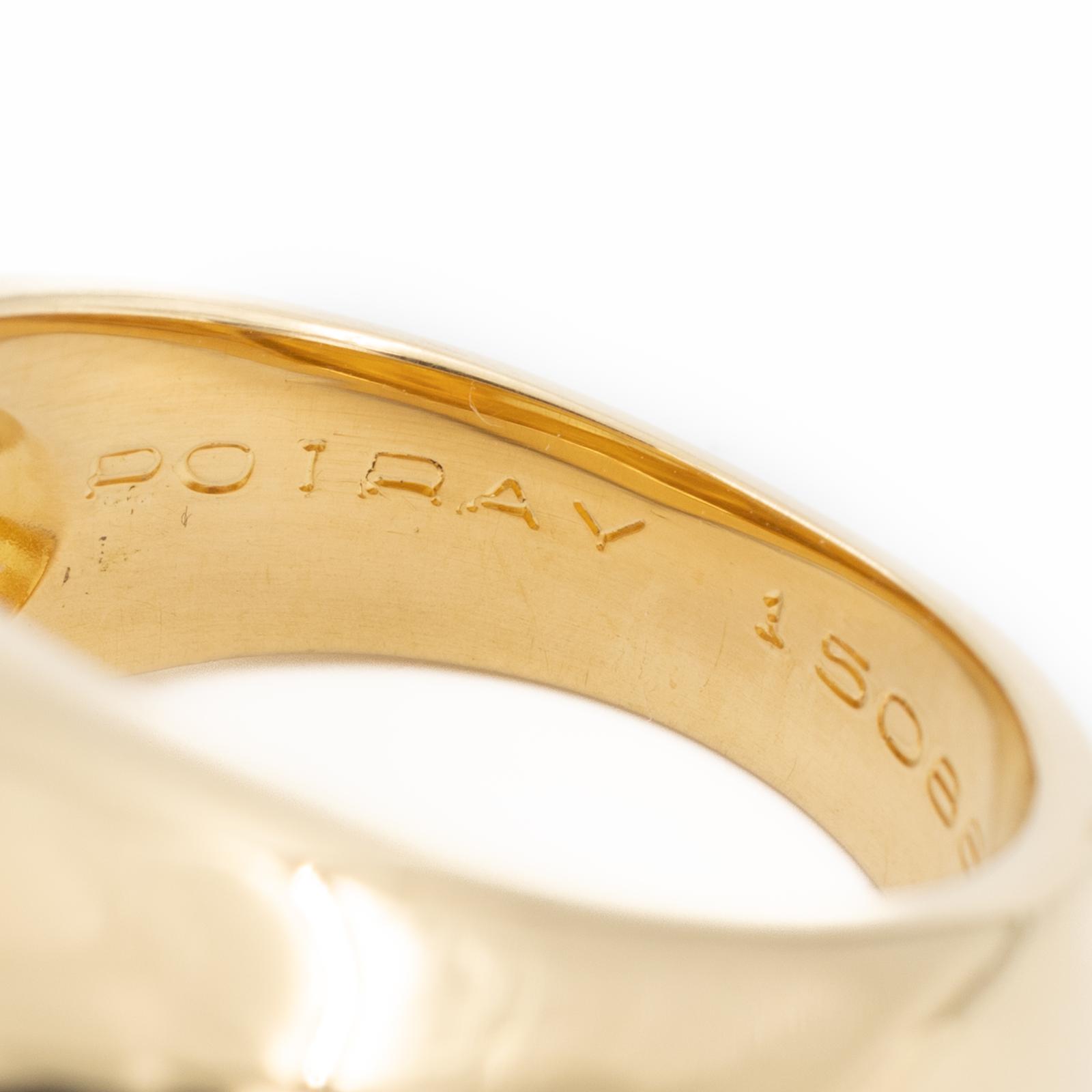 Poiray Yellow Gold Bangle Ring