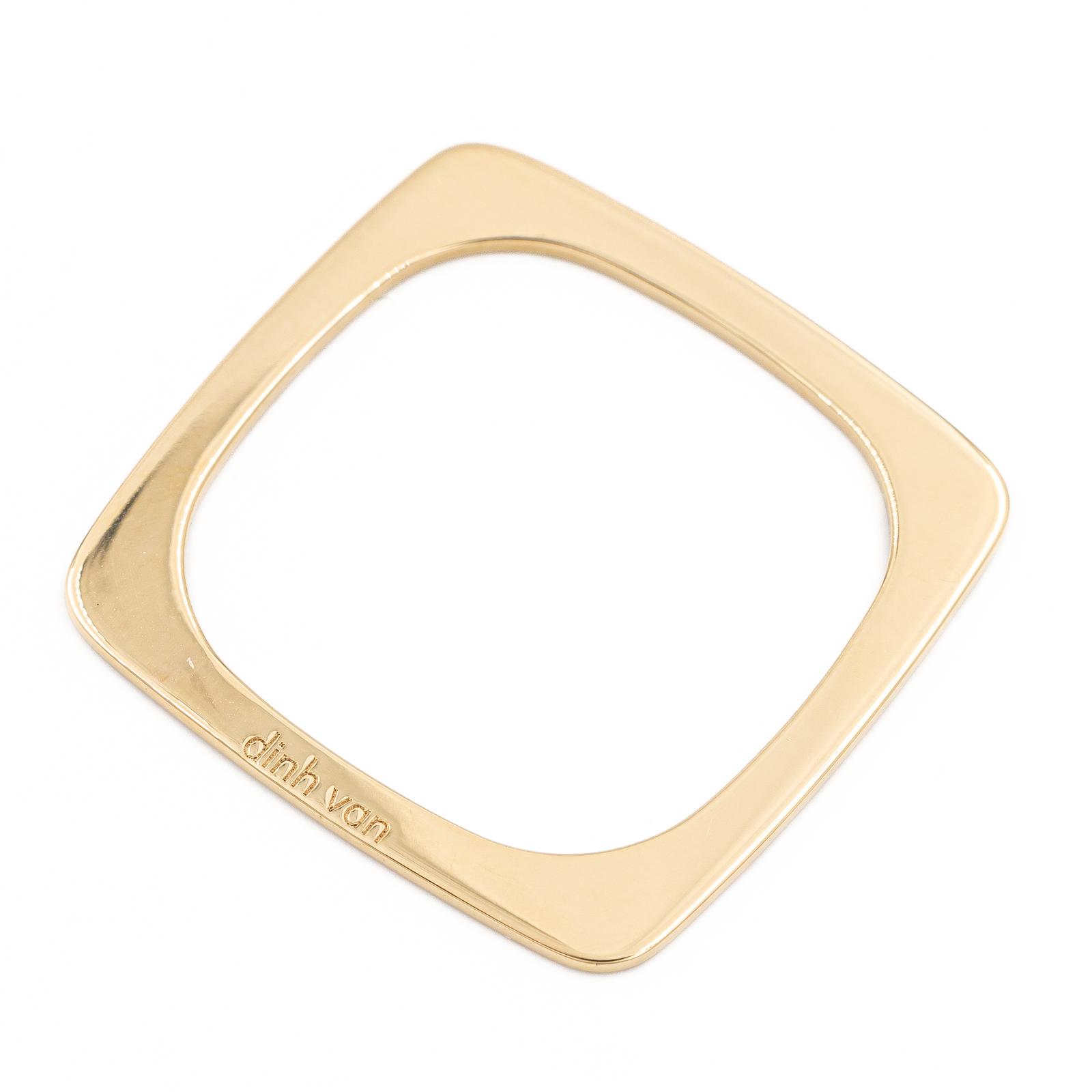 Dinh Van Yellow Gold Impression Pendant