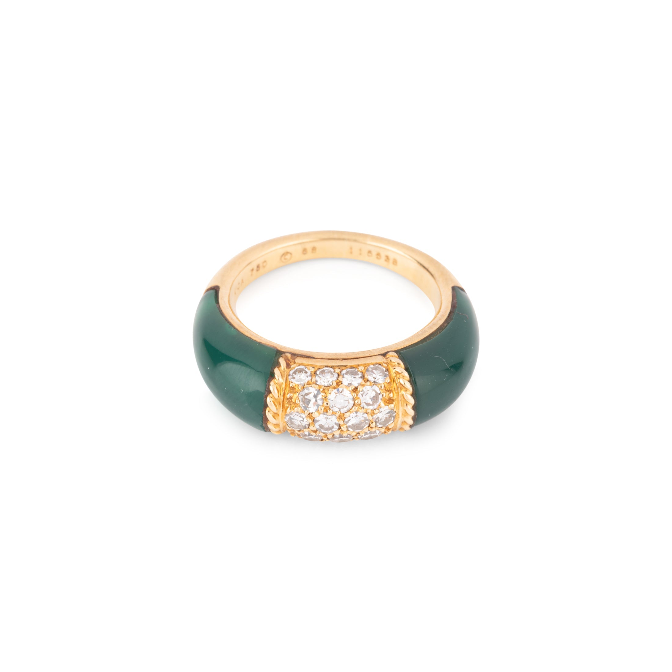 Rings from Van Cleef &amp; Arpels, Philippine model in Chrysoprase yellow gold