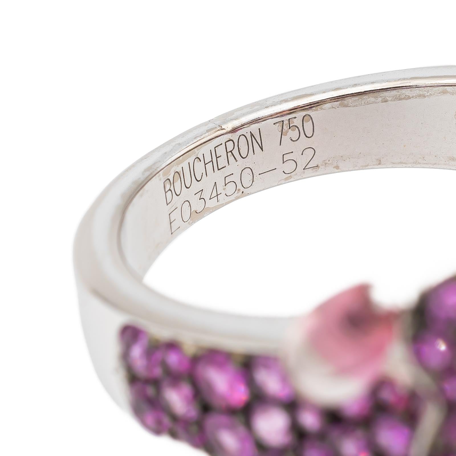Boucheron Cocktail Ring White Gold Tourmaline