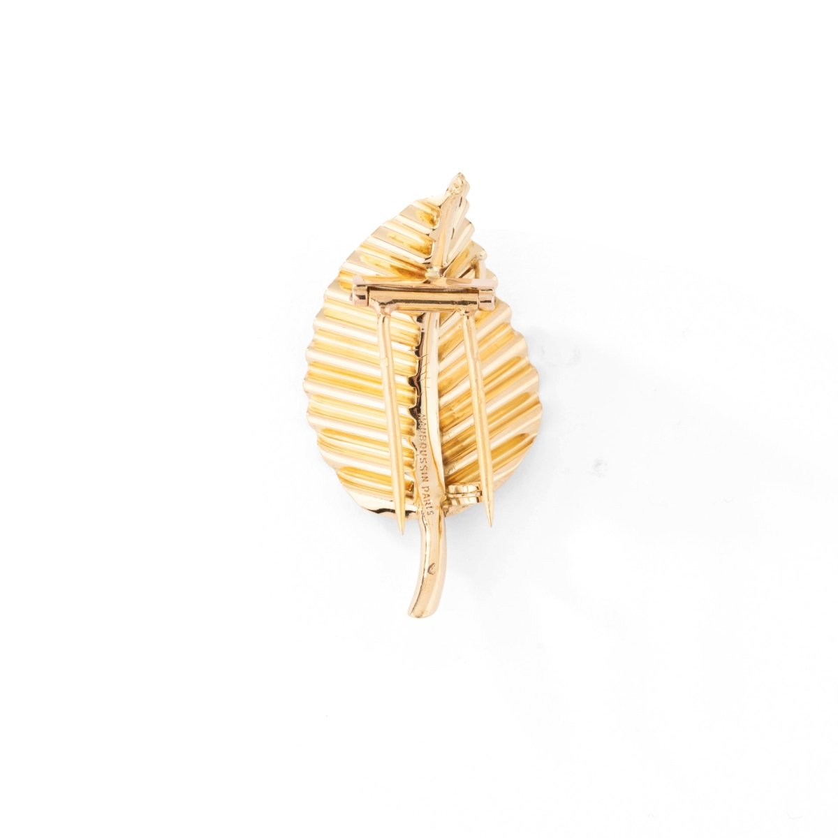 Broche feuille MAUBOUSSIN en or jaune. - Maison Eloe