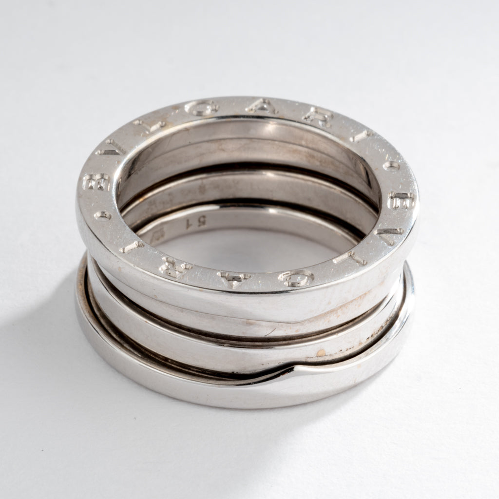 Ring from the house of Bvlgari, B.Zero1 collection, medium model in white gold