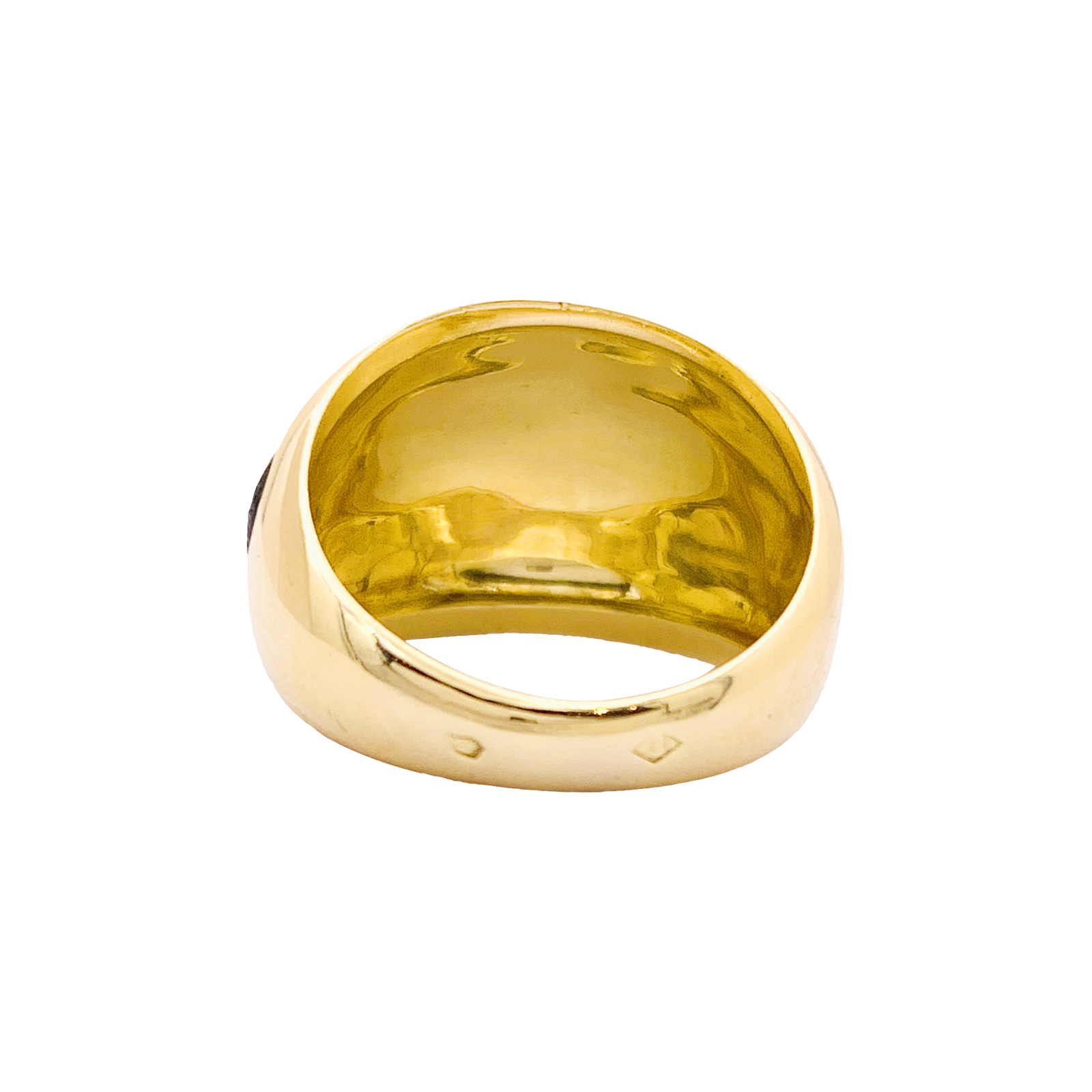 Bague vintage Van Cleef & Arpels, or jaune, laque.