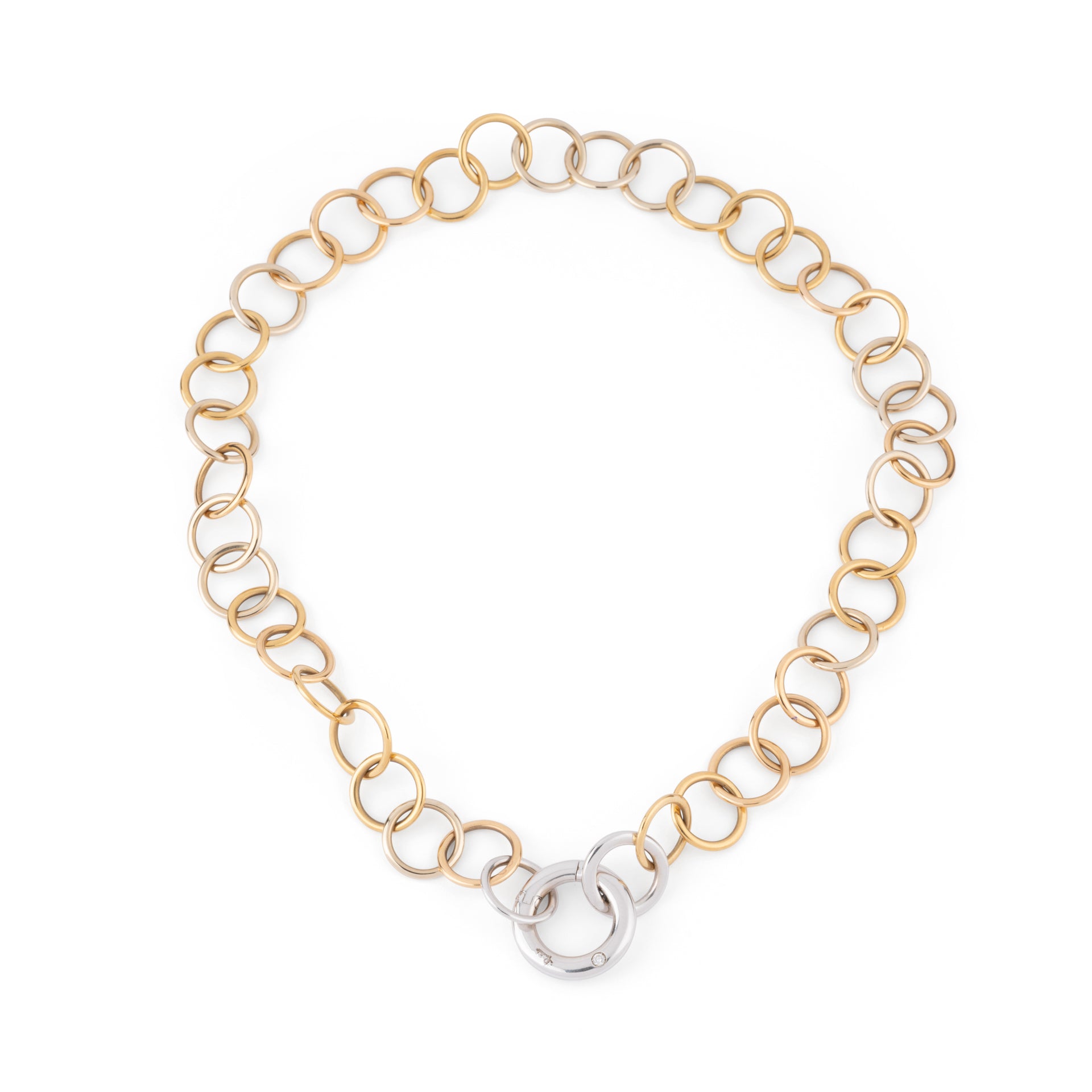 Pomellato Lucciole model necklace in yellow and white gold.