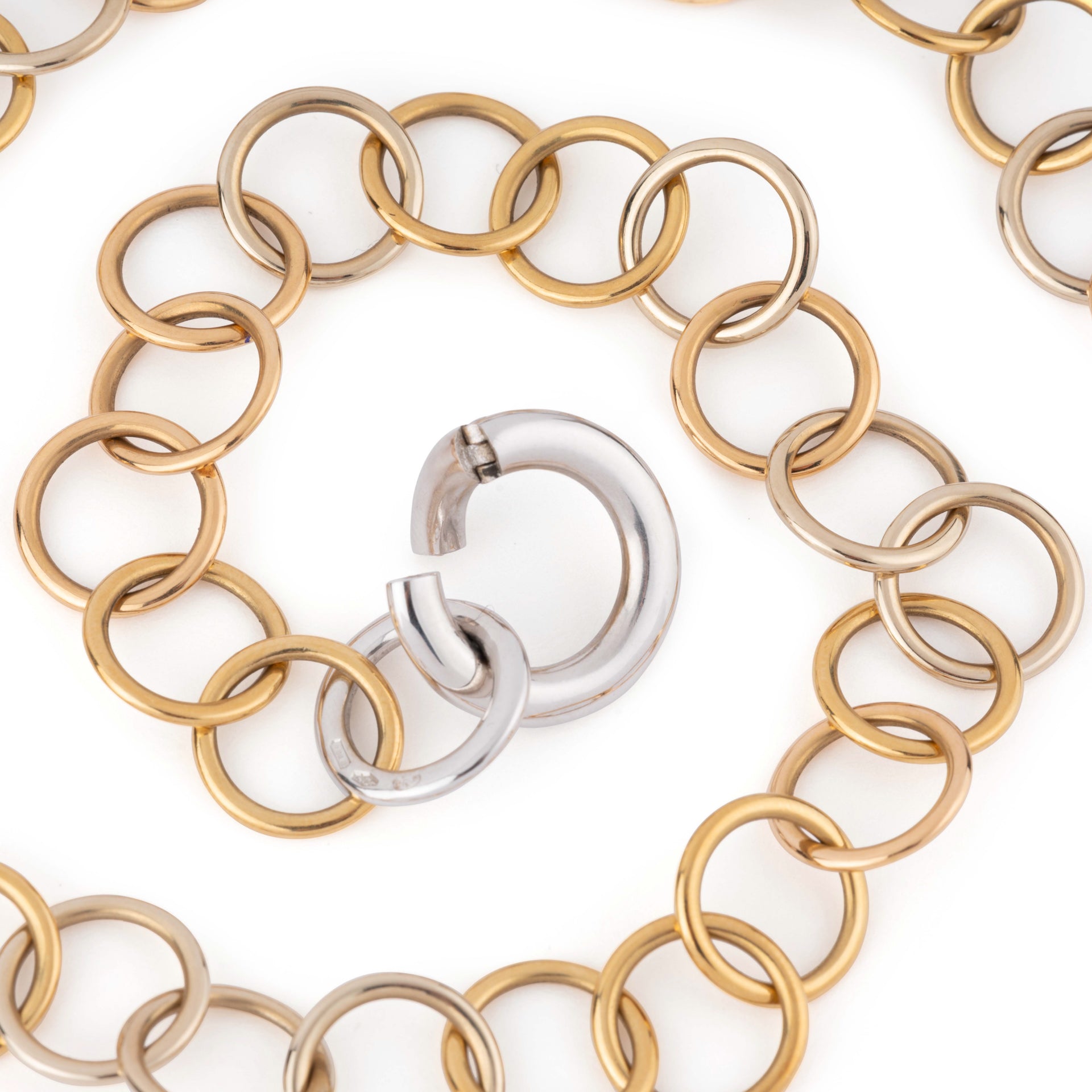 Pomellato Lucciole model necklace in yellow and white gold.
