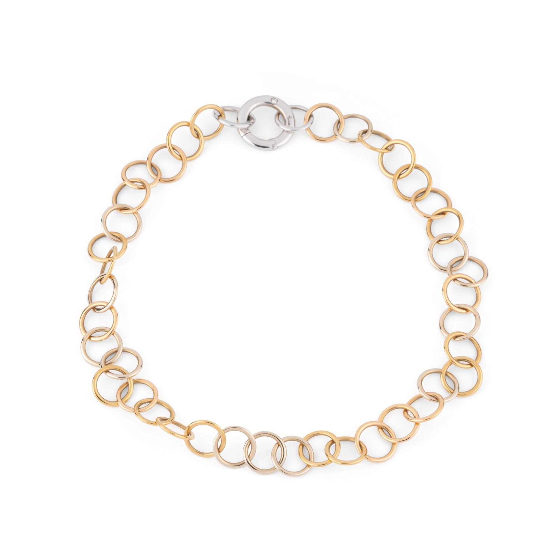 Pomellato Lucciole model necklace in yellow and white gold.