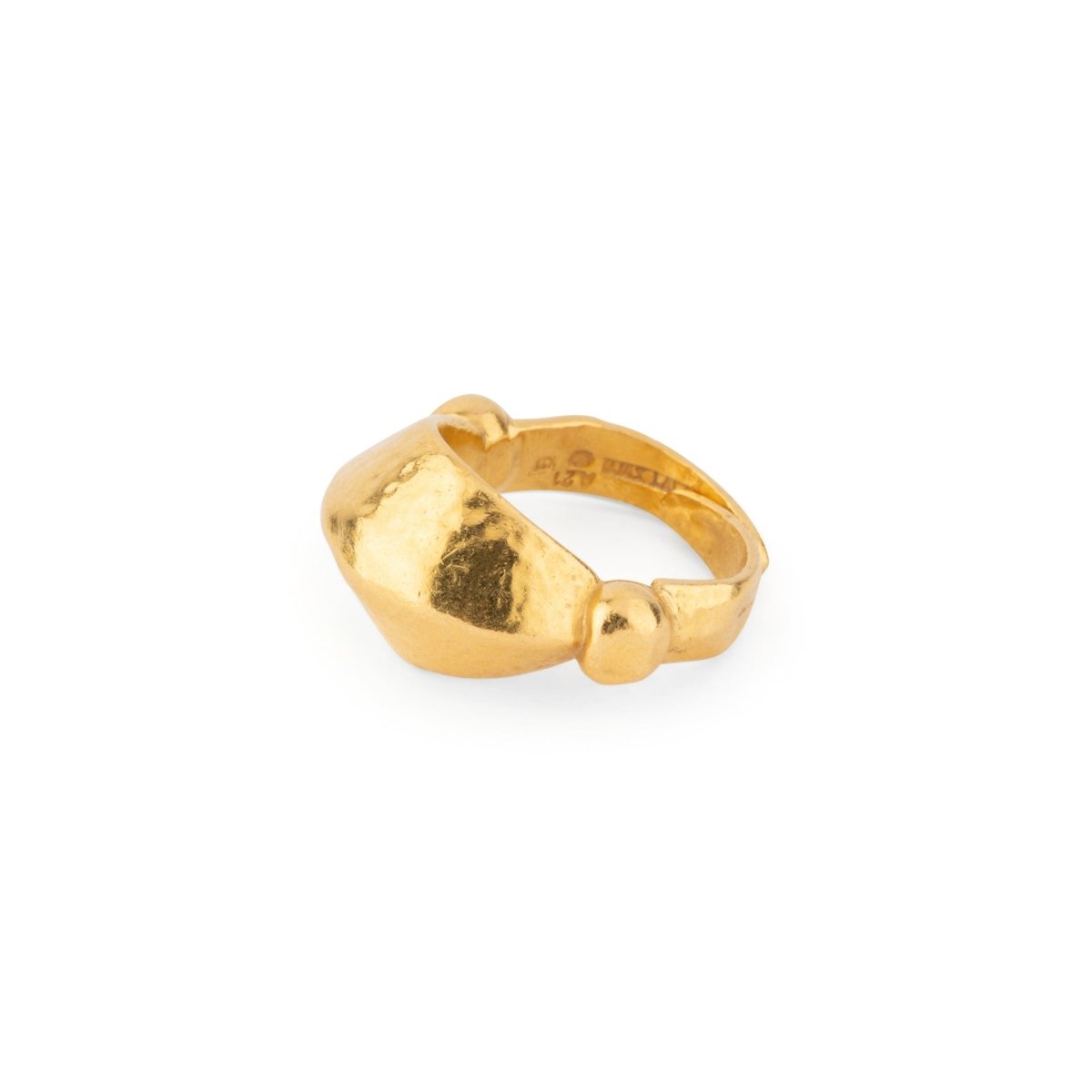 Bague martelé bombée du créateur Lalaounis - Maison Eloe