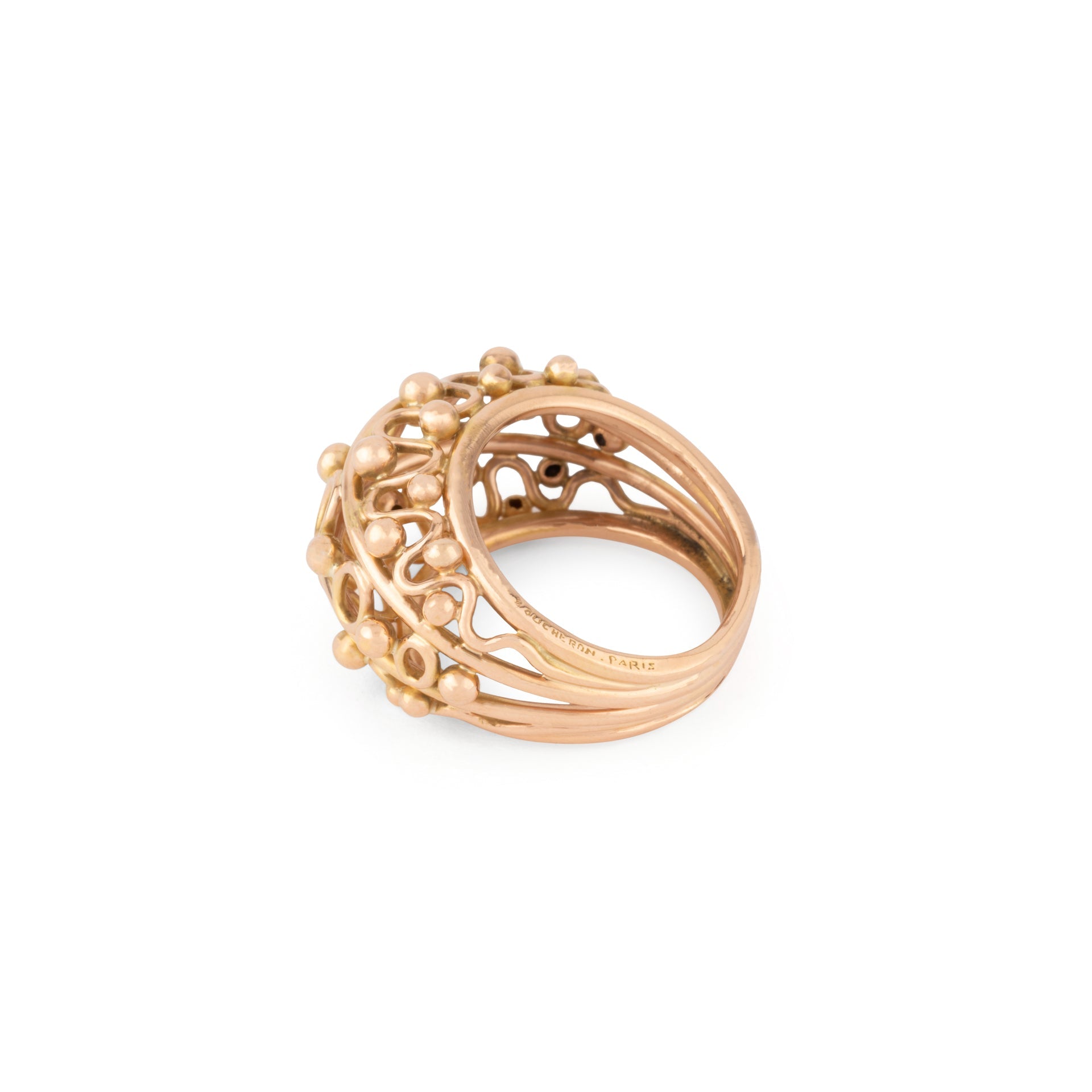 Boucheron, Vintage Ball Ring in 18K Rose Gold