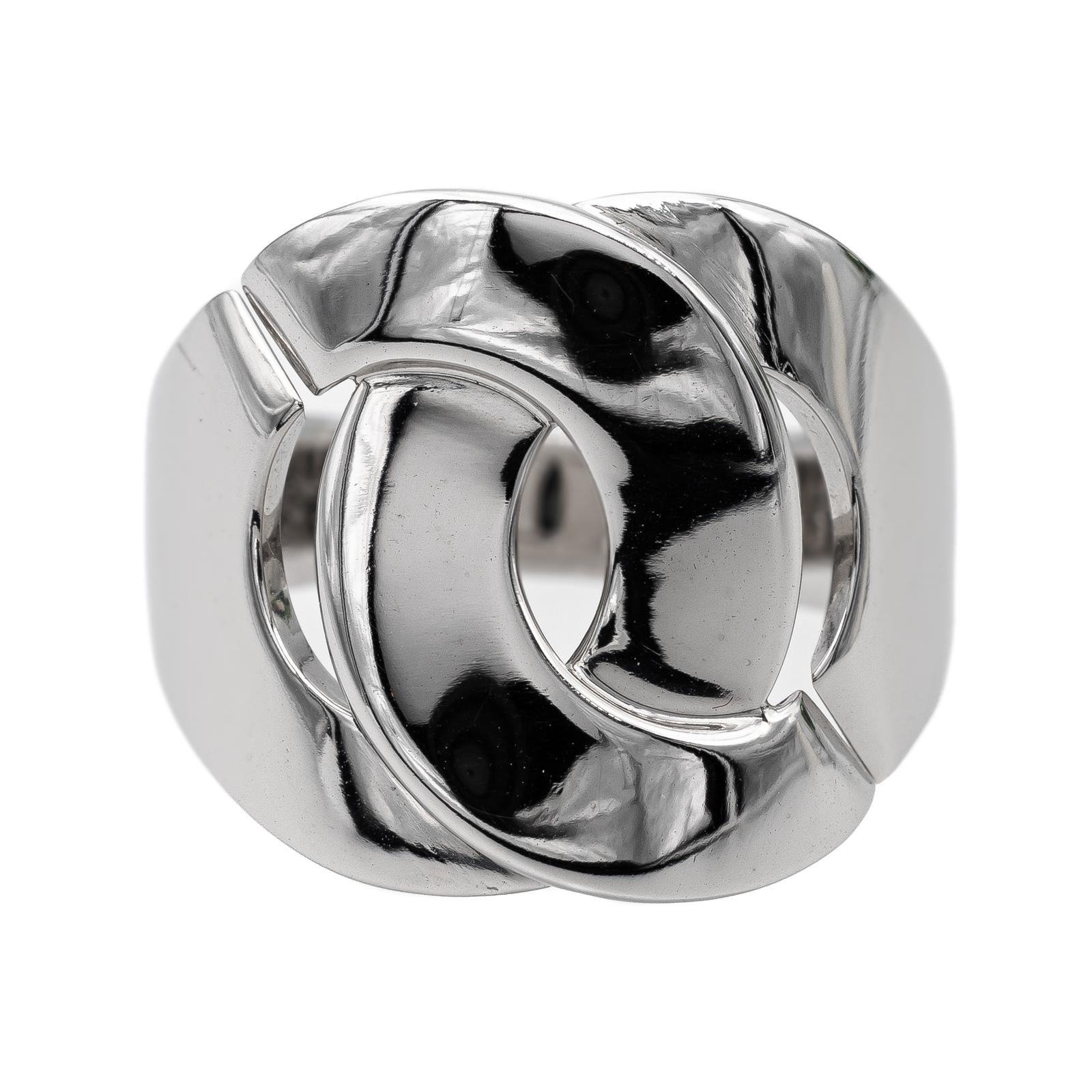 Dinh Van Handcuffs Ring White Gold