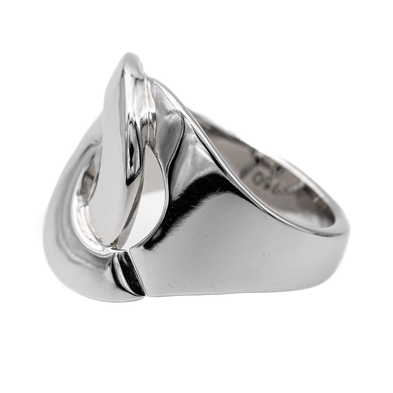 Dinh Van Handcuffs Ring White Gold