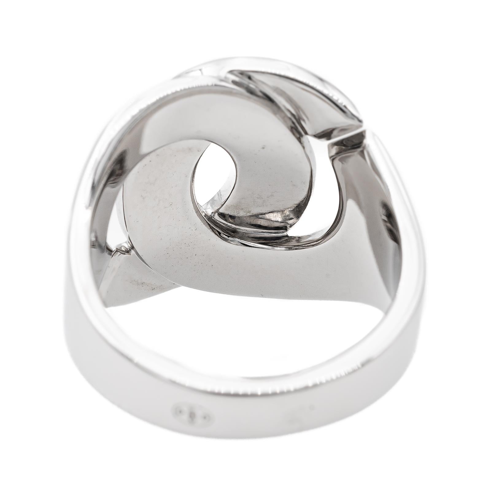 Dinh Van Handcuffs Ring White Gold