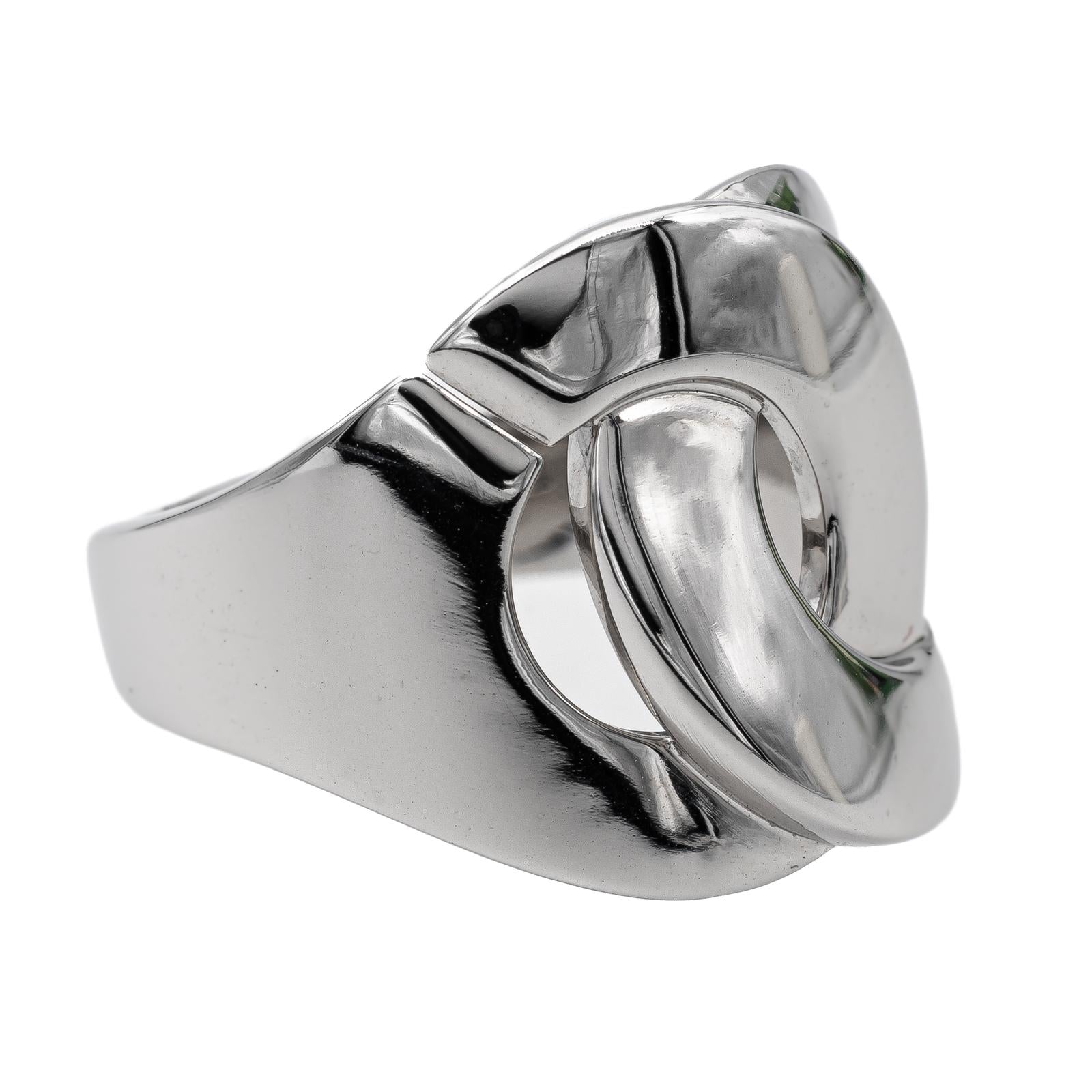 Dinh Van Handcuffs Ring White Gold