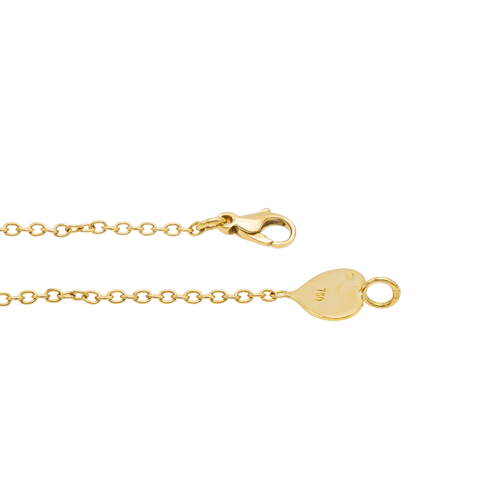 OJ Perrin Heart Necklace Yellow Gold, White Gold