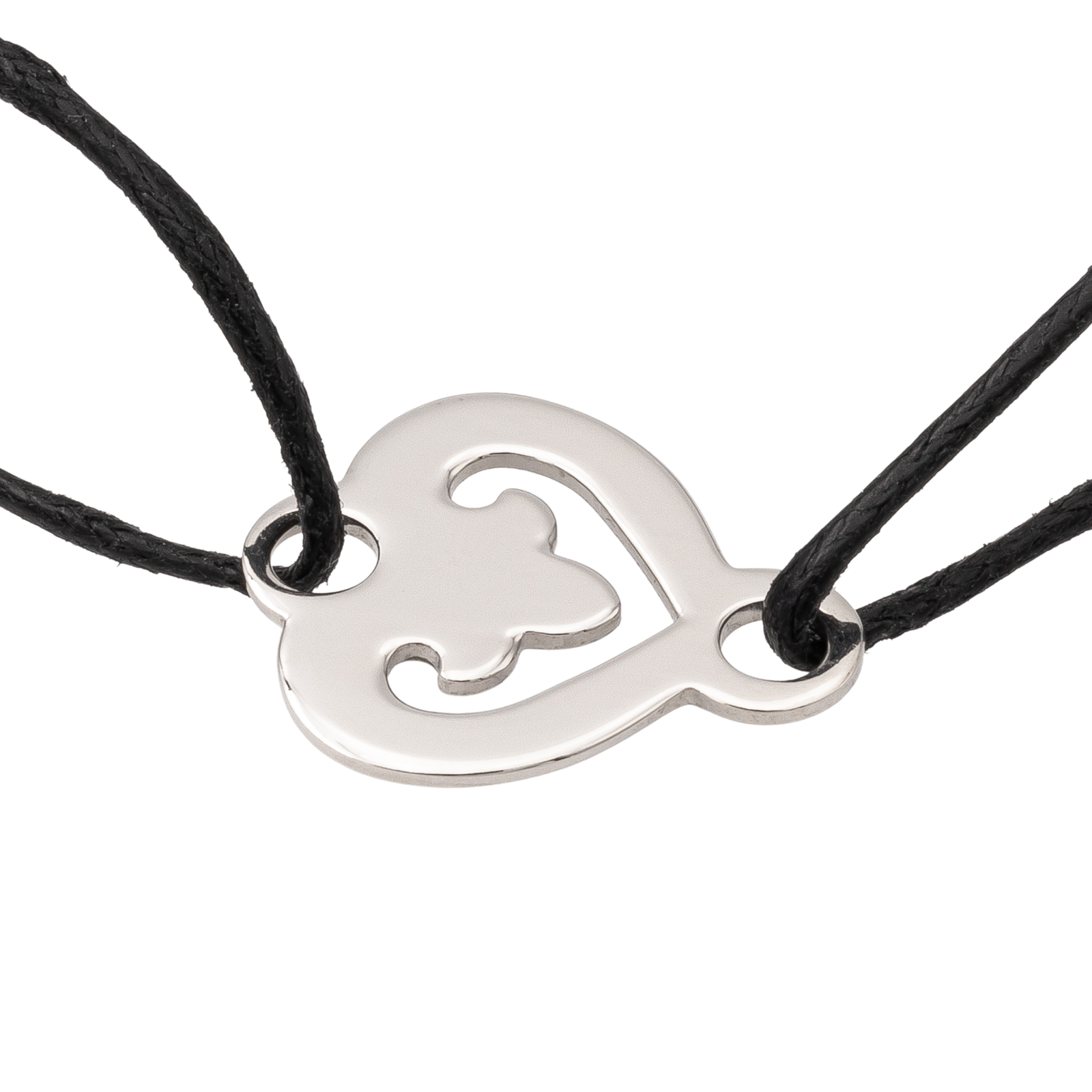 OJ Perrin Heart Legends Bracelet White Gold