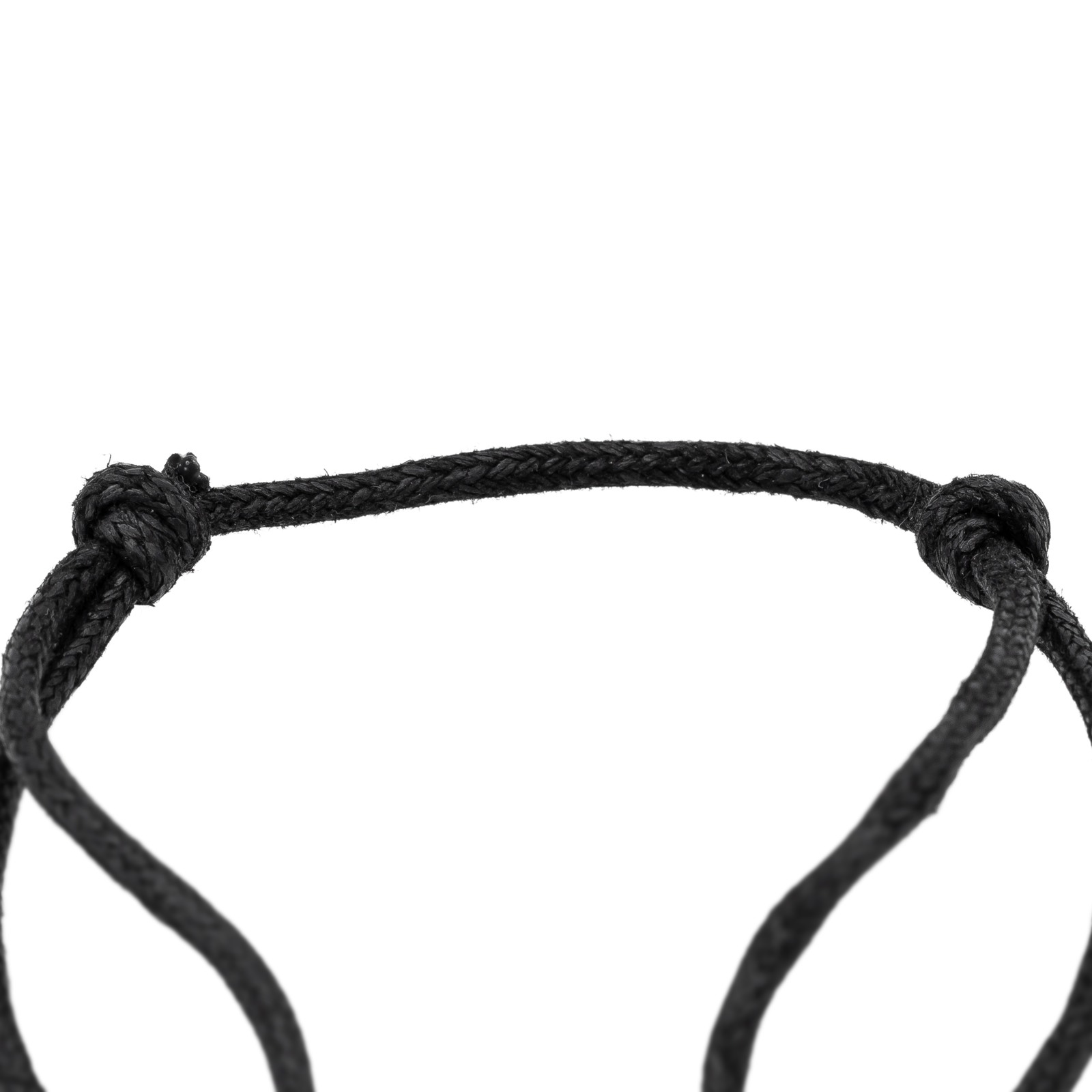 Dinh Van White Gold Handcuff Bracelet on Cord