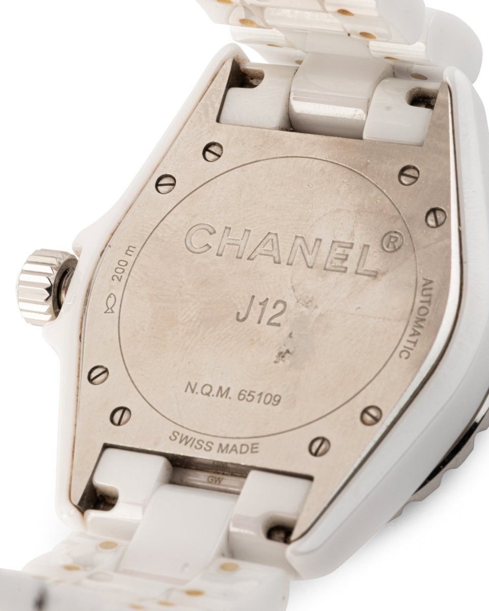 Montre Chanel J12 Diamants Céramique Blanche - Maison Eloe