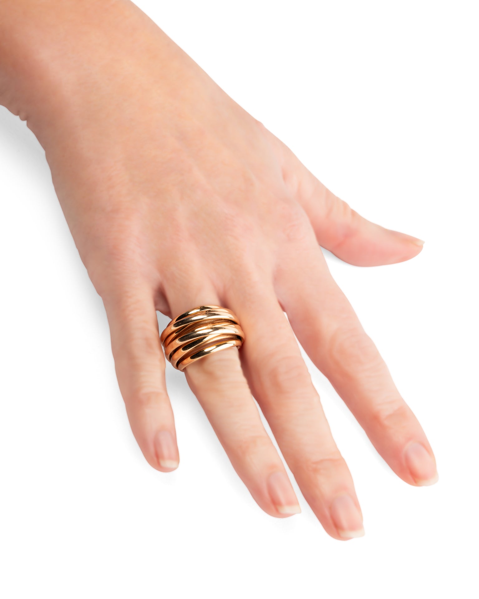 Bague Sculpture 7 anneaux De Grisogono Vintage Or jaune