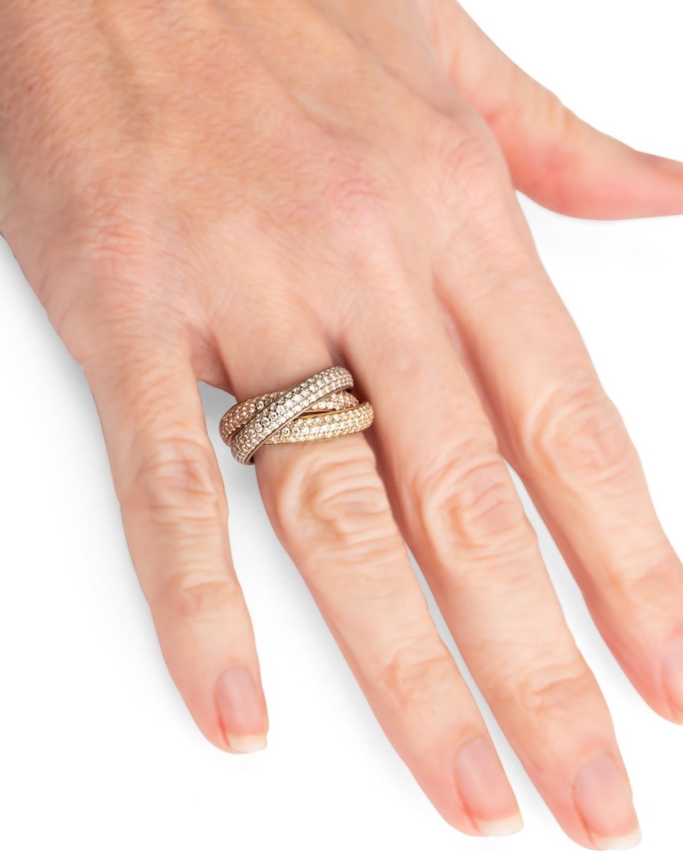 Cartier Bague Trinity pavée Diamants - Maison Eloe