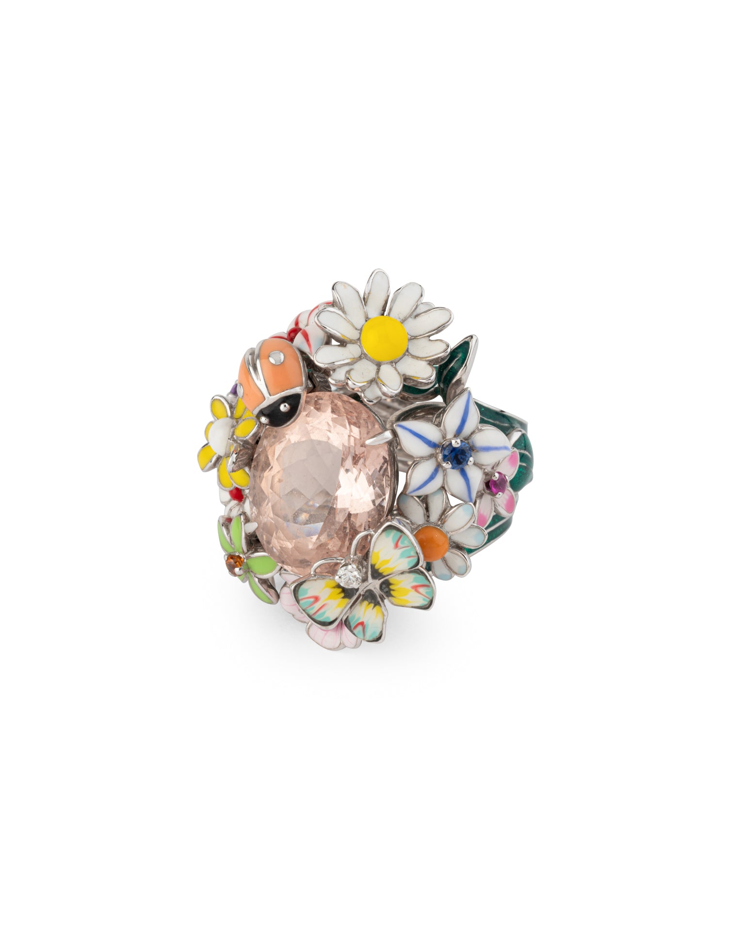 Dior  Bague "Diorette" Morganite, Diamants, Or, Email