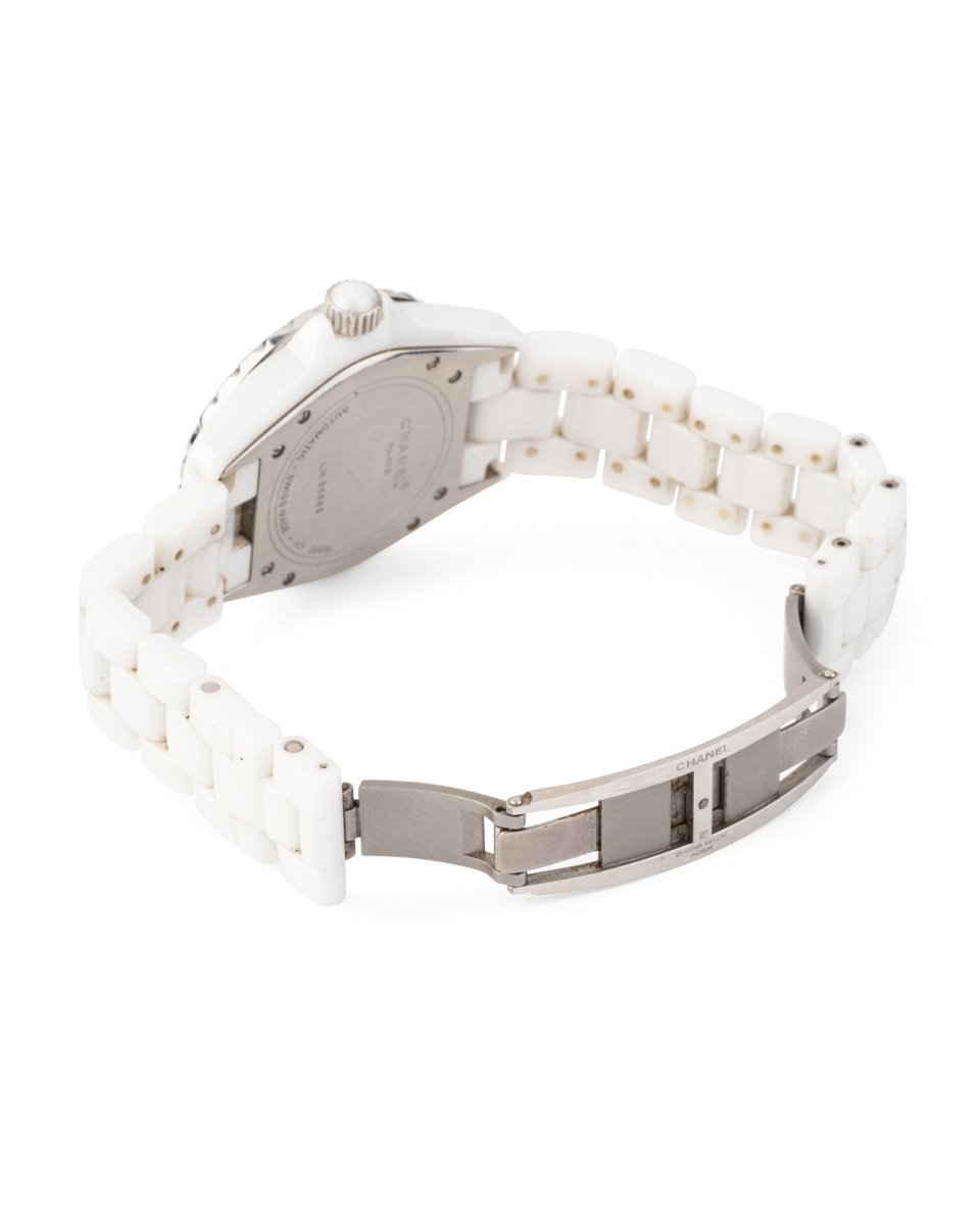 Montre Chanel J12 lunette Diamants Céramique Blanche - Maison Eloe