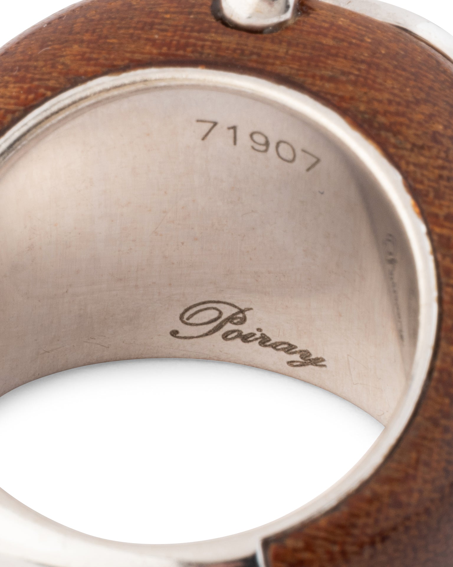 Bague Poiray Vintage Coeur Secret Diamants sur bois et Or Blanc