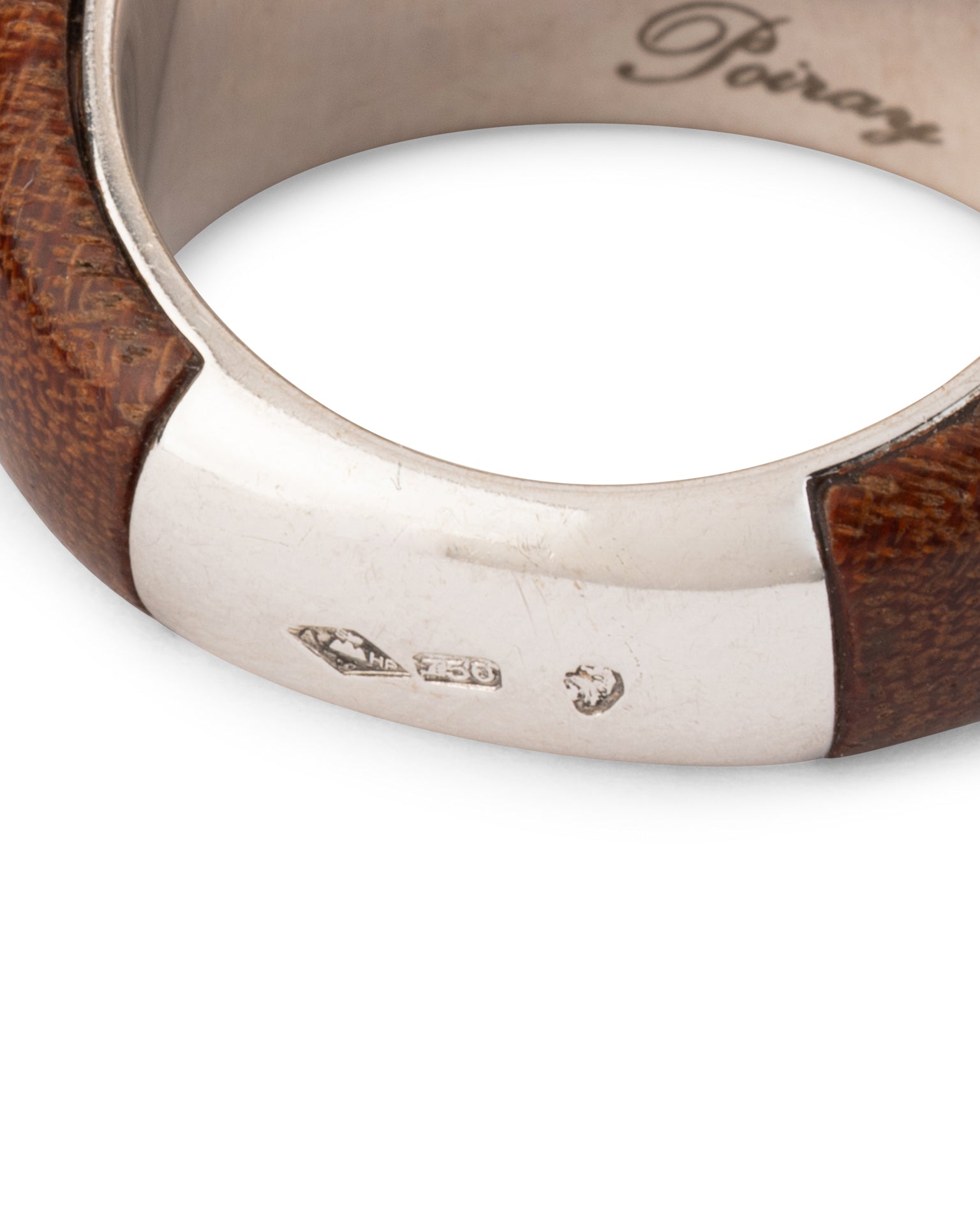 Bague Poiray Vintage Coeur Secret Diamants sur bois et Or Blanc