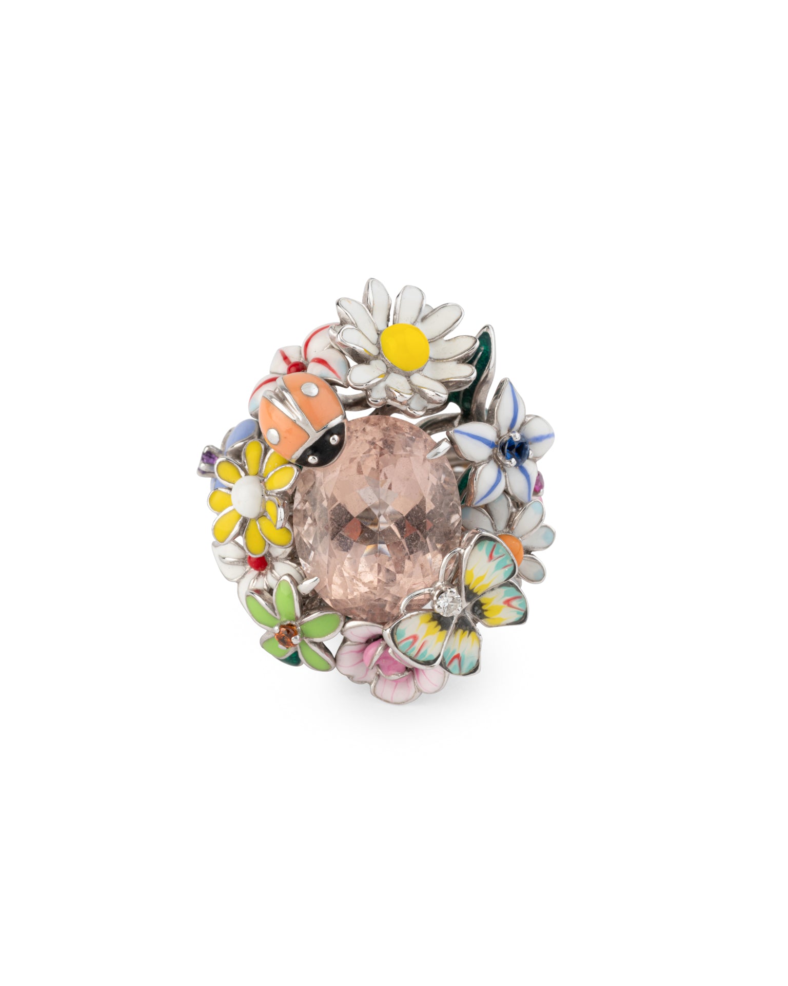 Dior  Bague "Diorette" Morganite, Diamants, Or, Email
