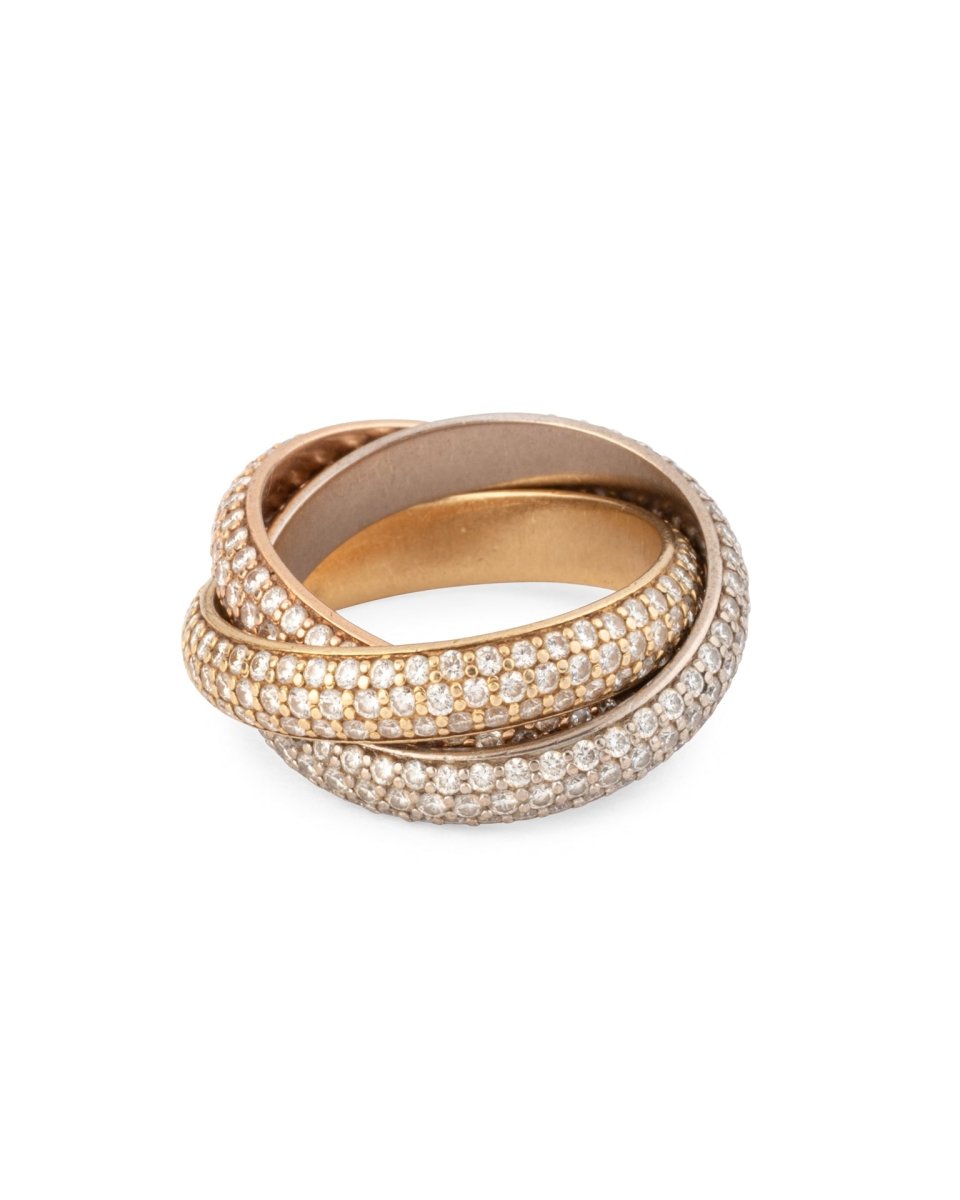 Cartier Bague Trinity pavée Diamants - Maison Eloe