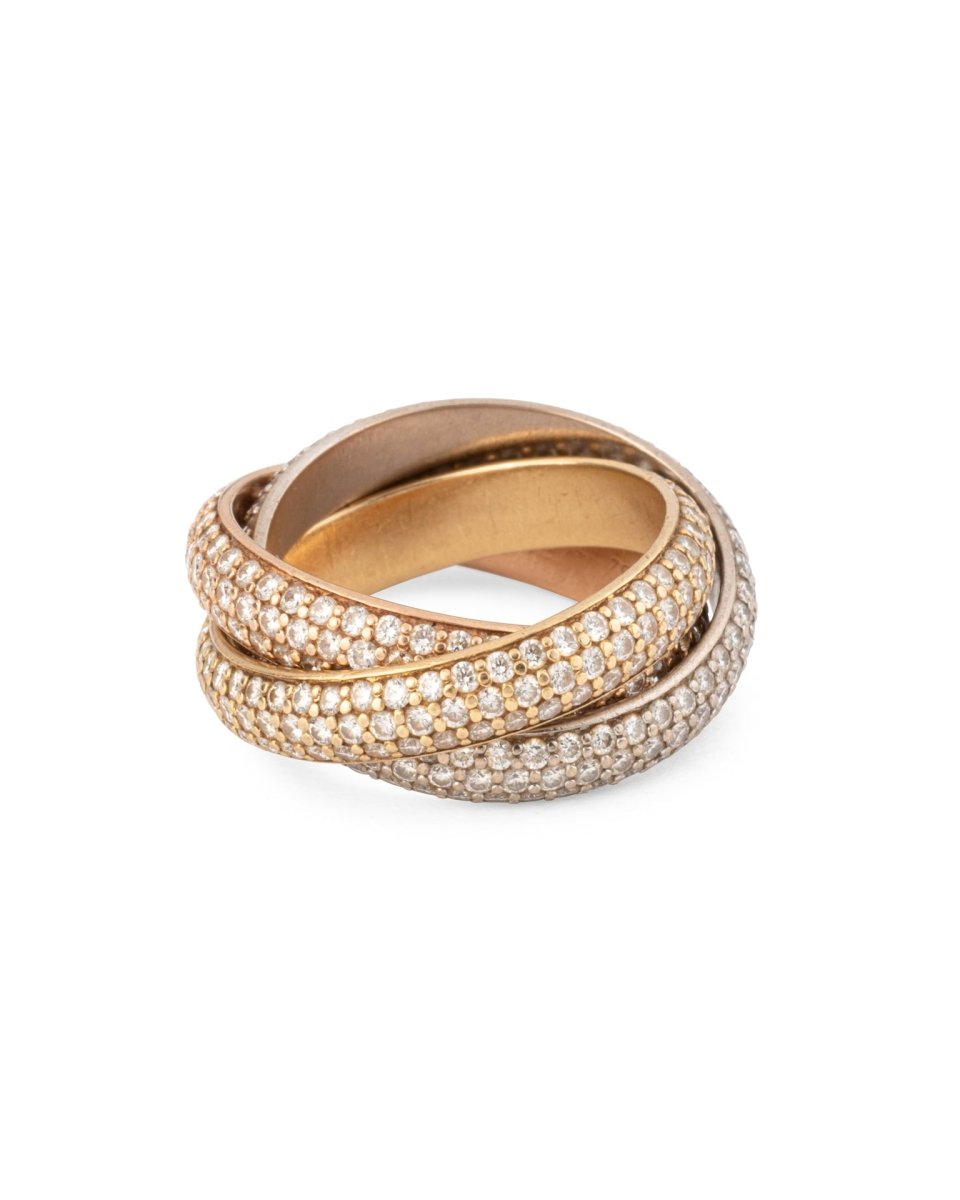 Cartier Bague Trinity pavée Diamants - Maison Eloe