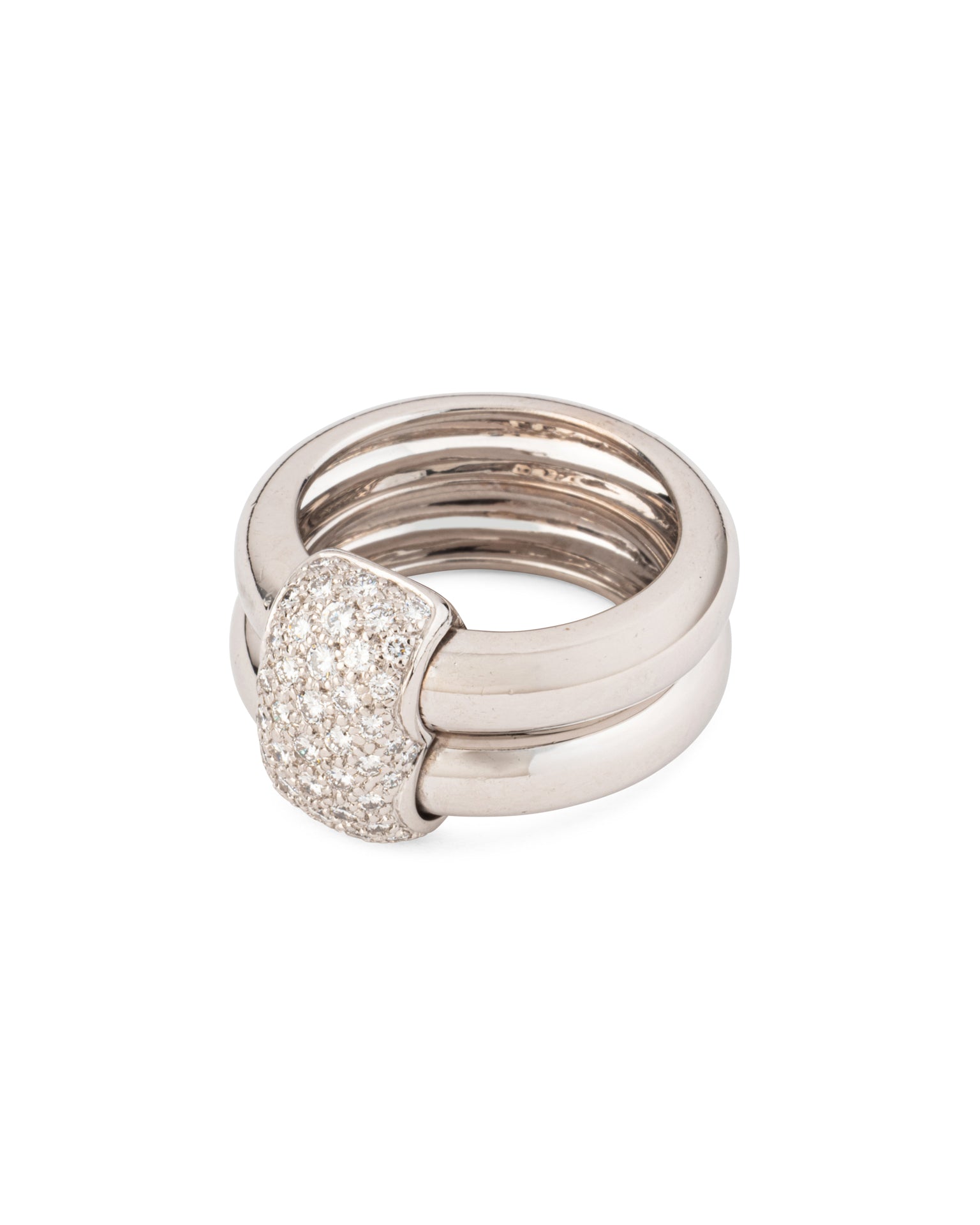 Bague Chaumet Duo Diamants or Blanc