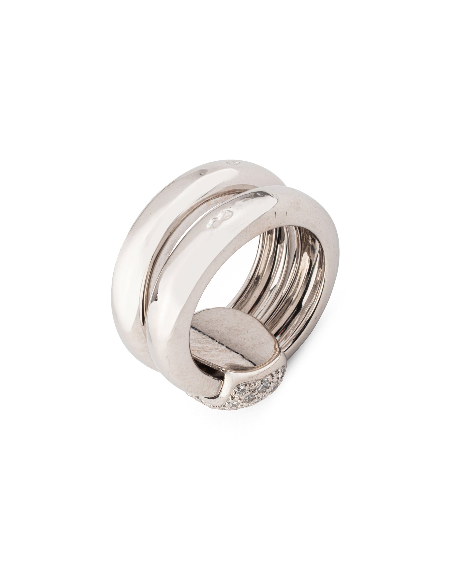Bague Chaumet Duo Diamants or Blanc