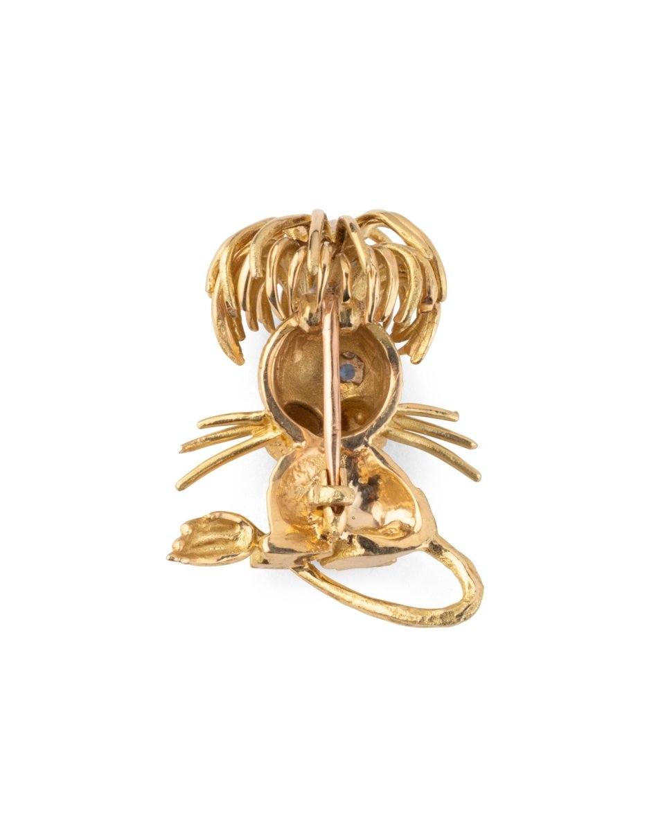Fred, Broche Vintage Lion Borgne mini - Maison Eloe