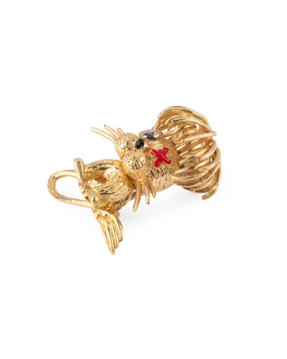 Fred, Broche Vintage Lion Borgne mini - Maison Eloe