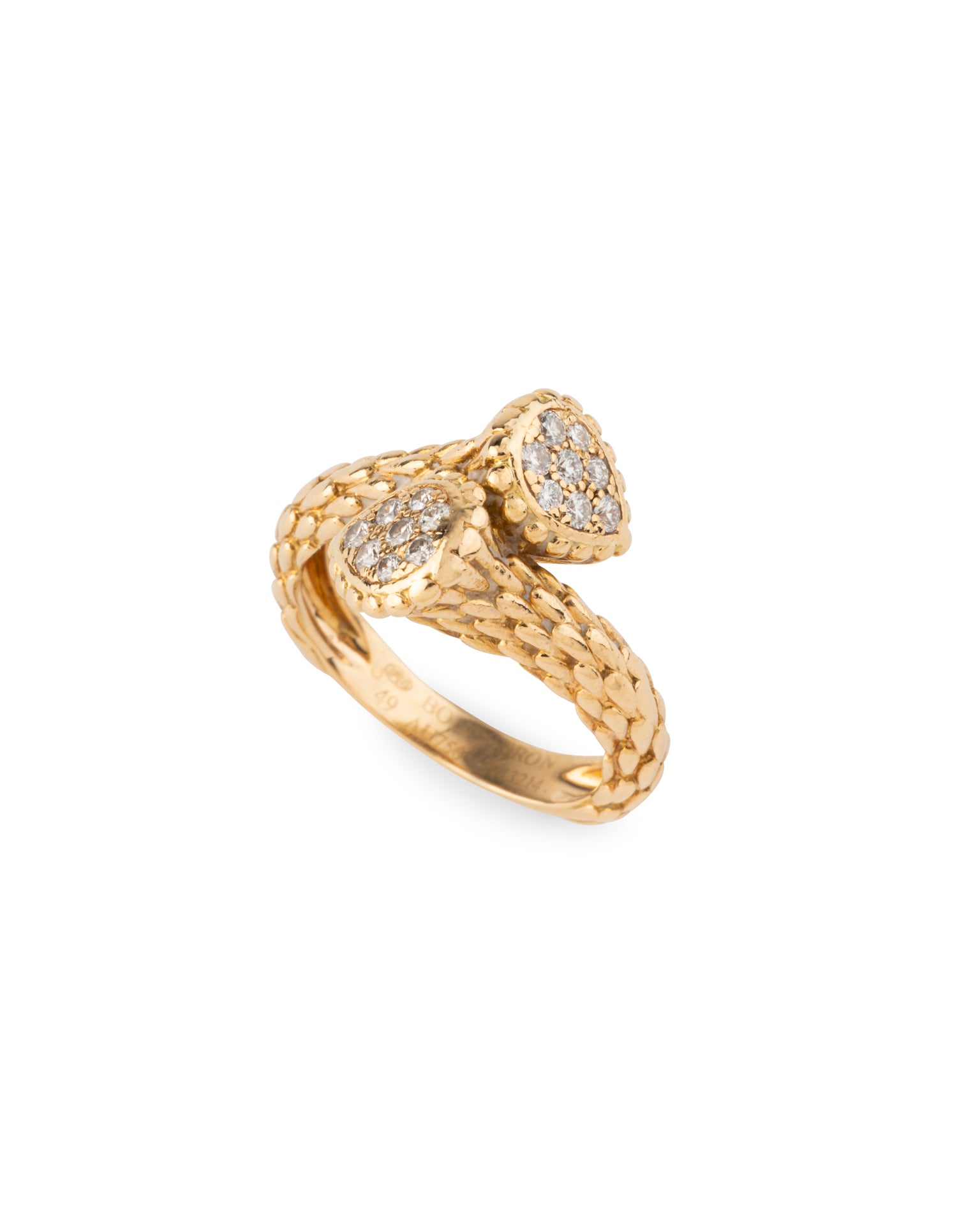 Bague Boucheron Serpent Bohème mini Diamants Or