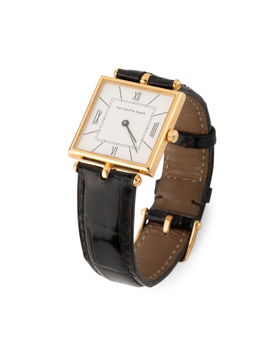 Montre Van Cleef & Arpels Vintage Or sur Cuir - Maison Eloe