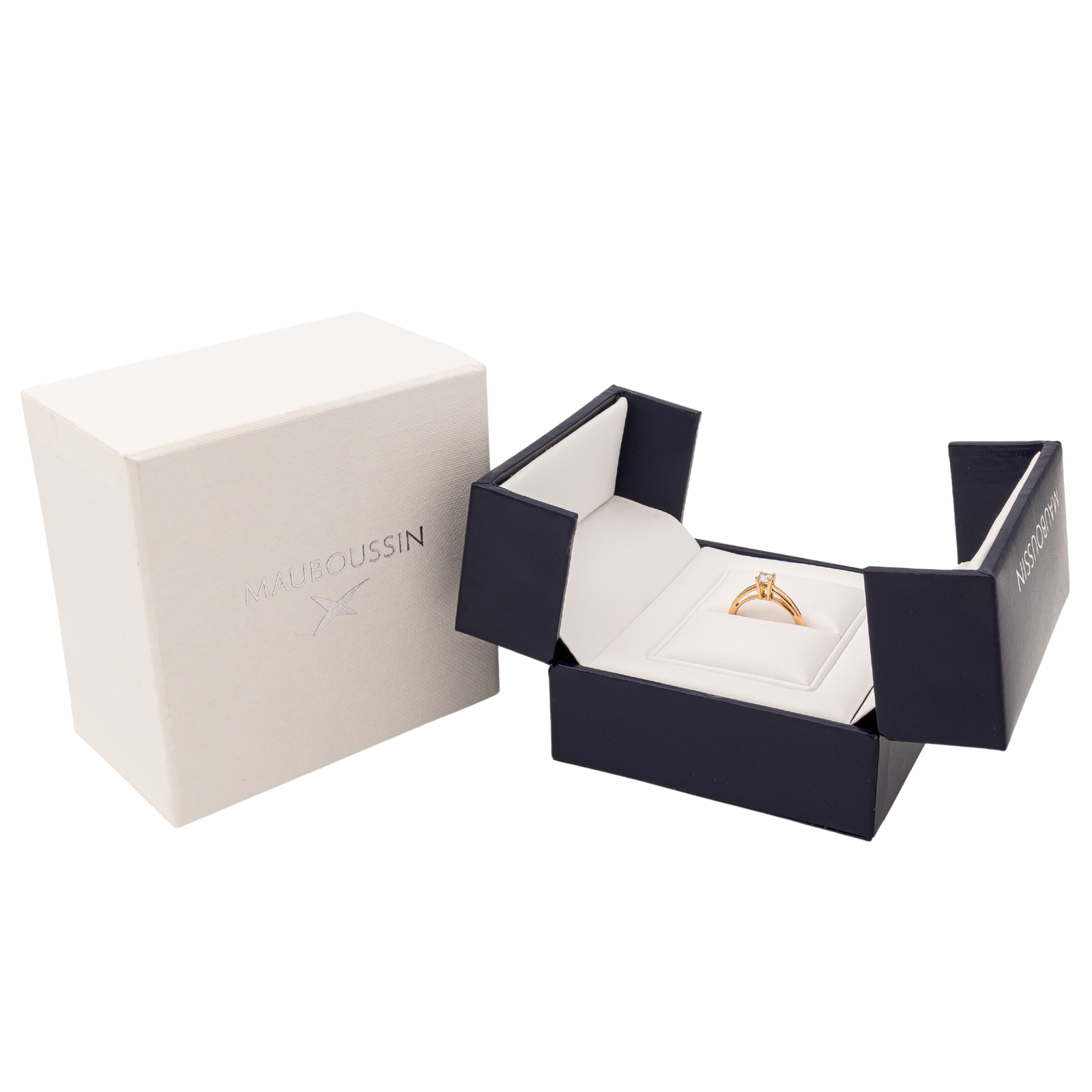 Mauboussin Solitaire Ring Rose Gold Diamond
