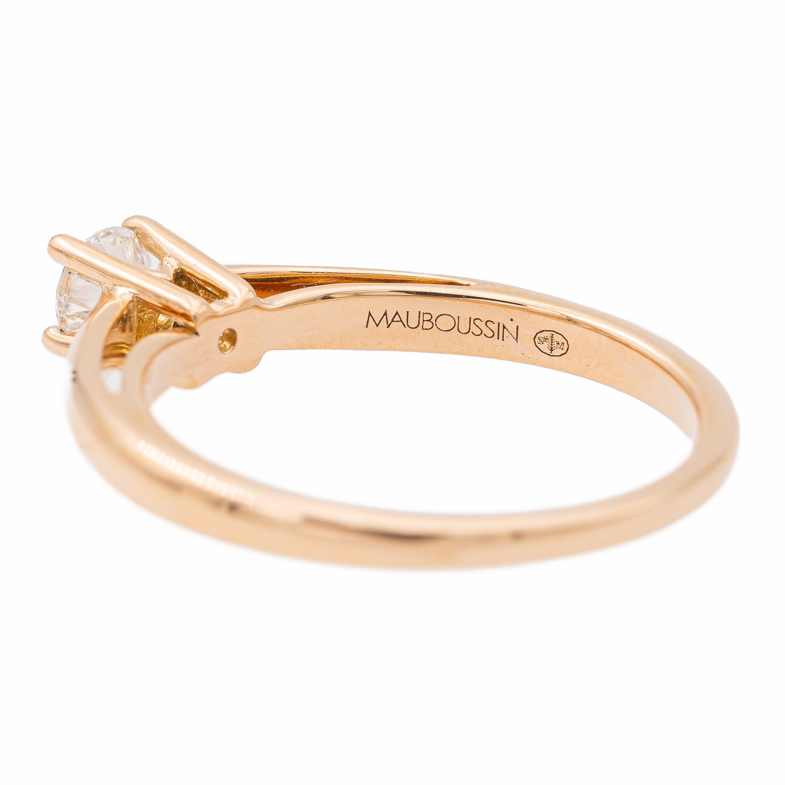 Mauboussin Solitaire Ring Rose Gold Diamond
