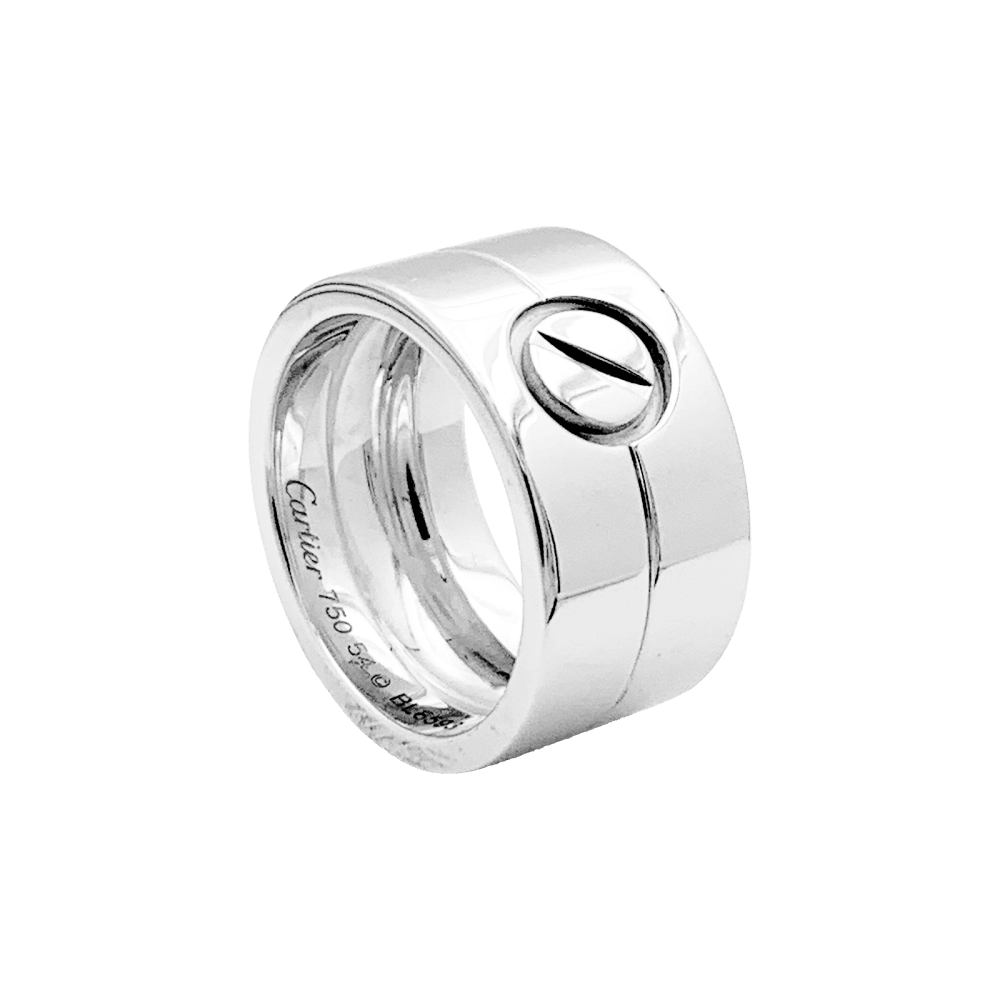 Bague Cartier, "Love" or blanc.