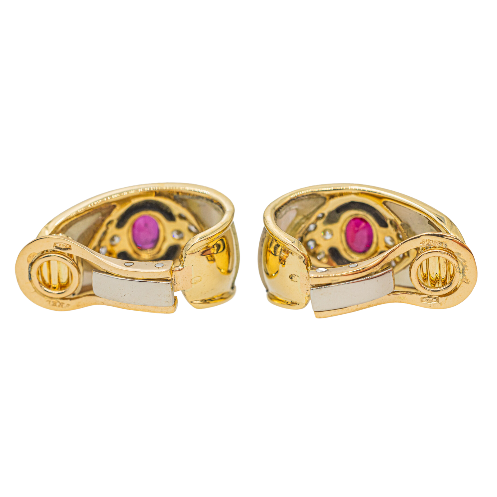 Fred Yellow Gold Ruby Earrings