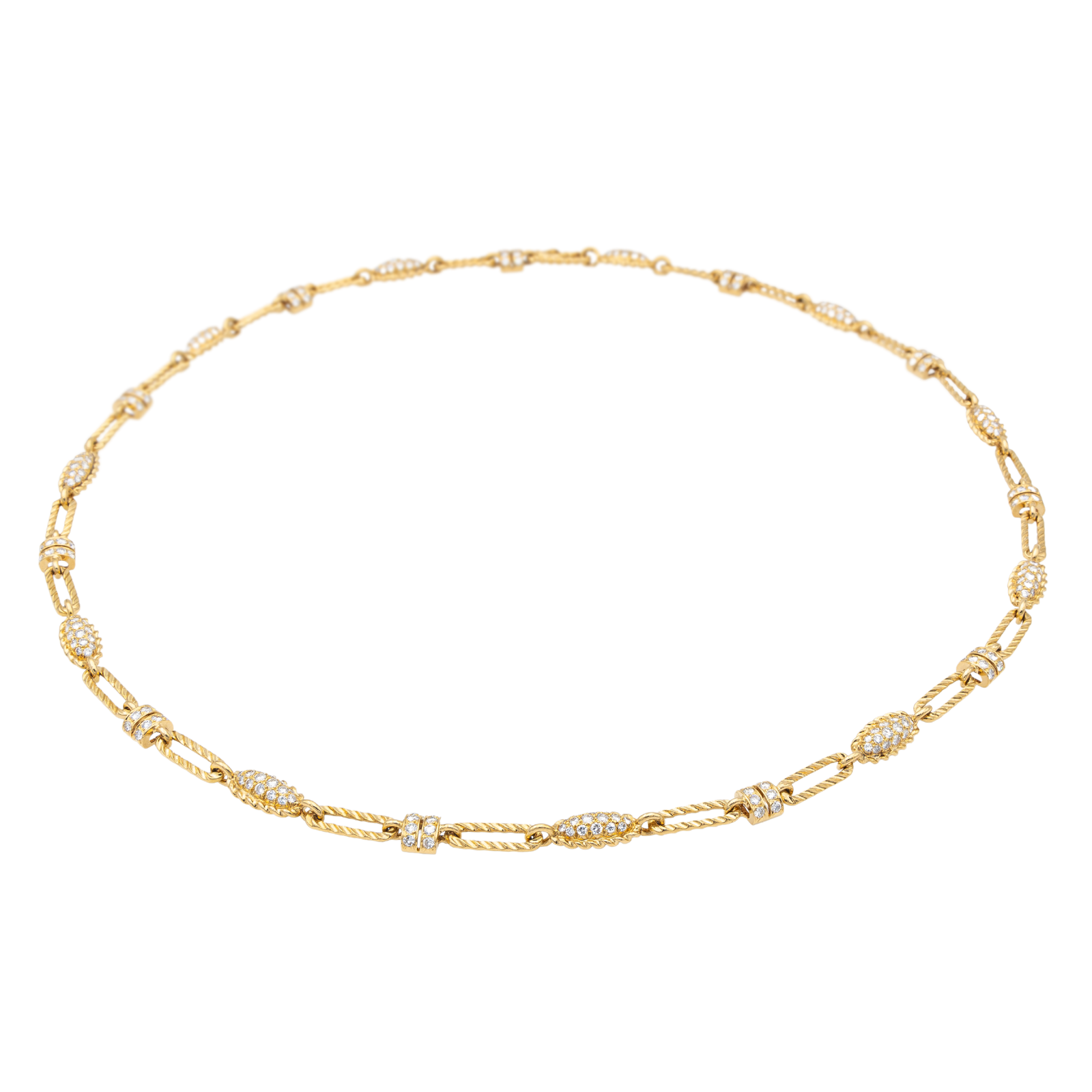 Fred Yellow Gold Diamond Long Necklace