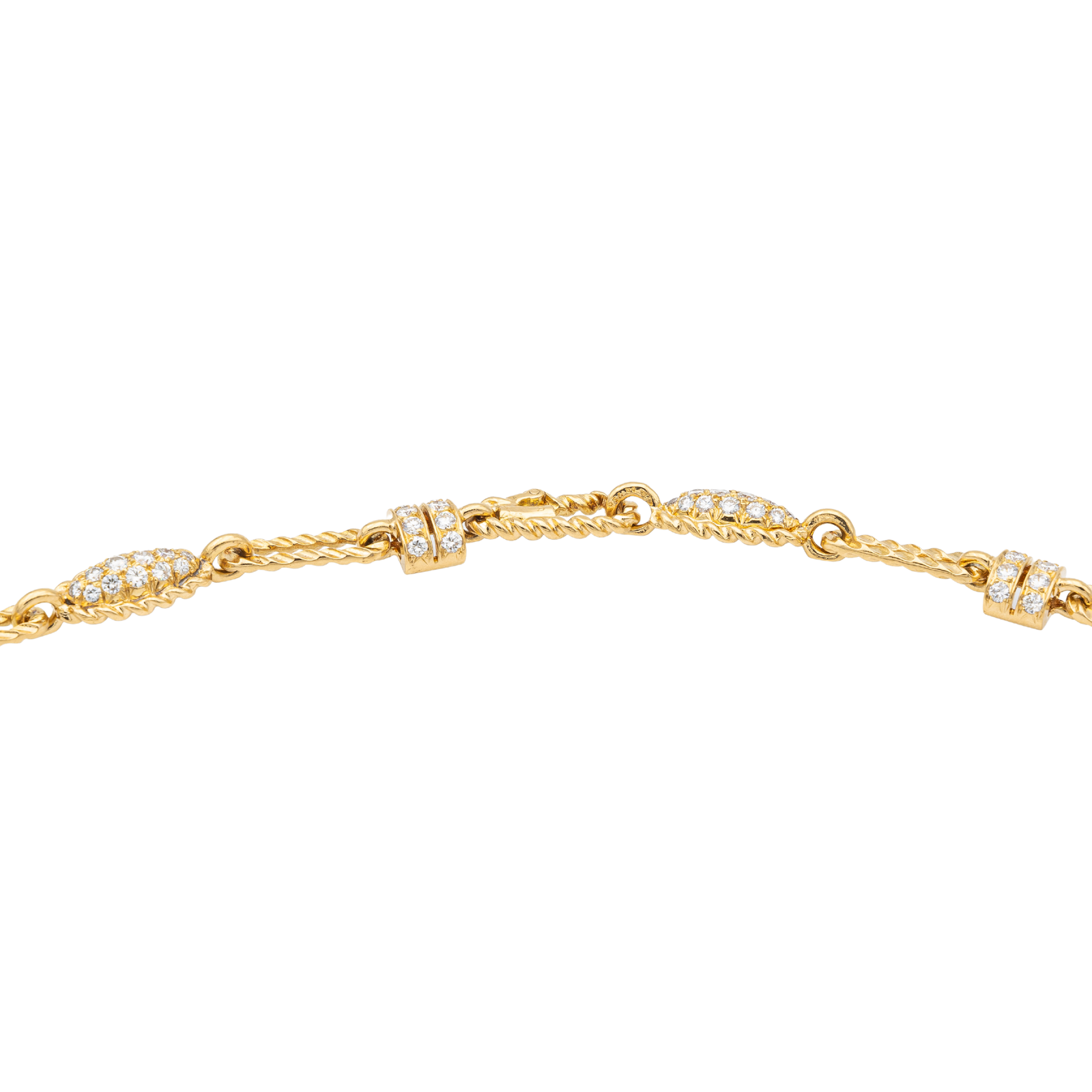 Fred Yellow Gold Diamond Long Necklace