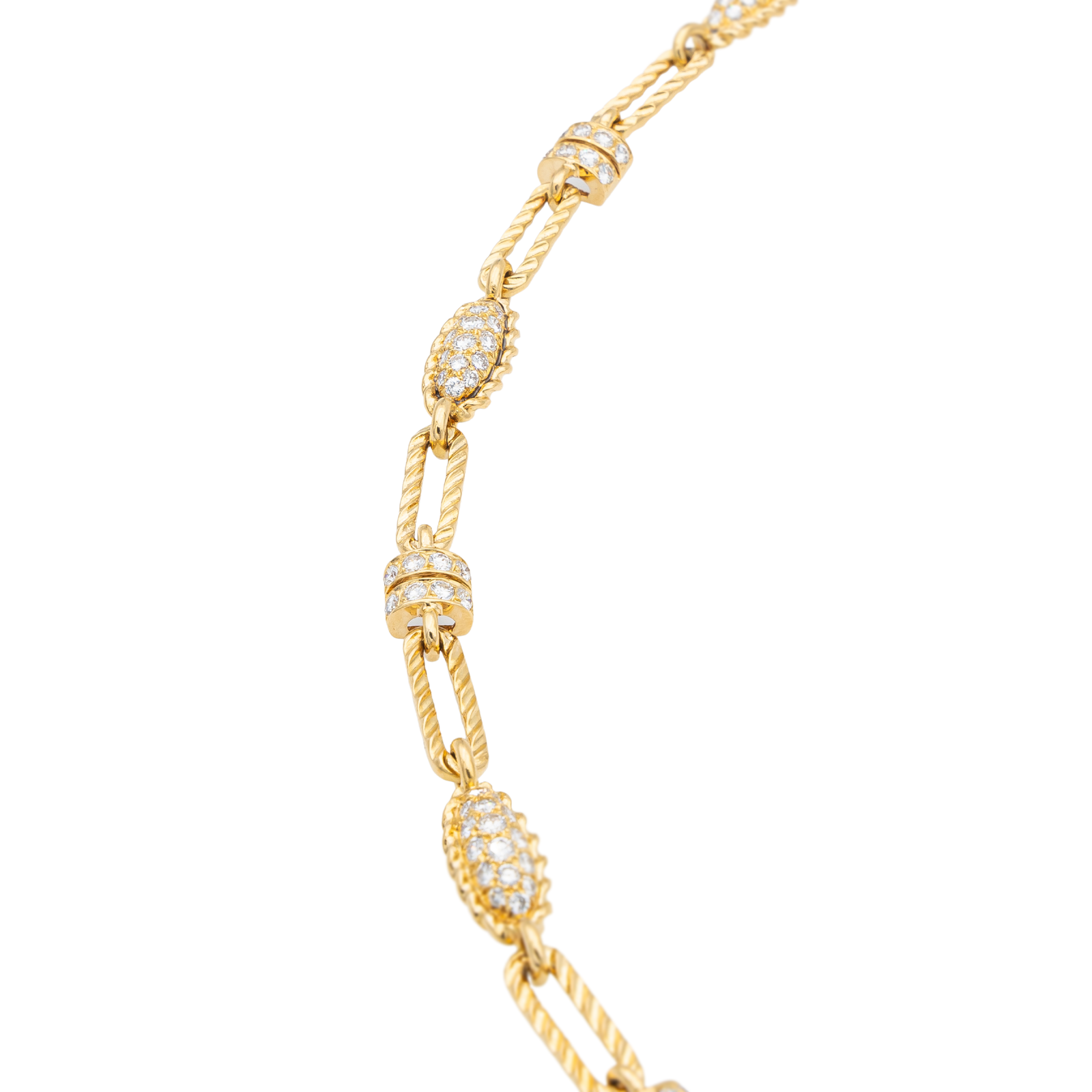 Fred Yellow Gold Diamond Long Necklace