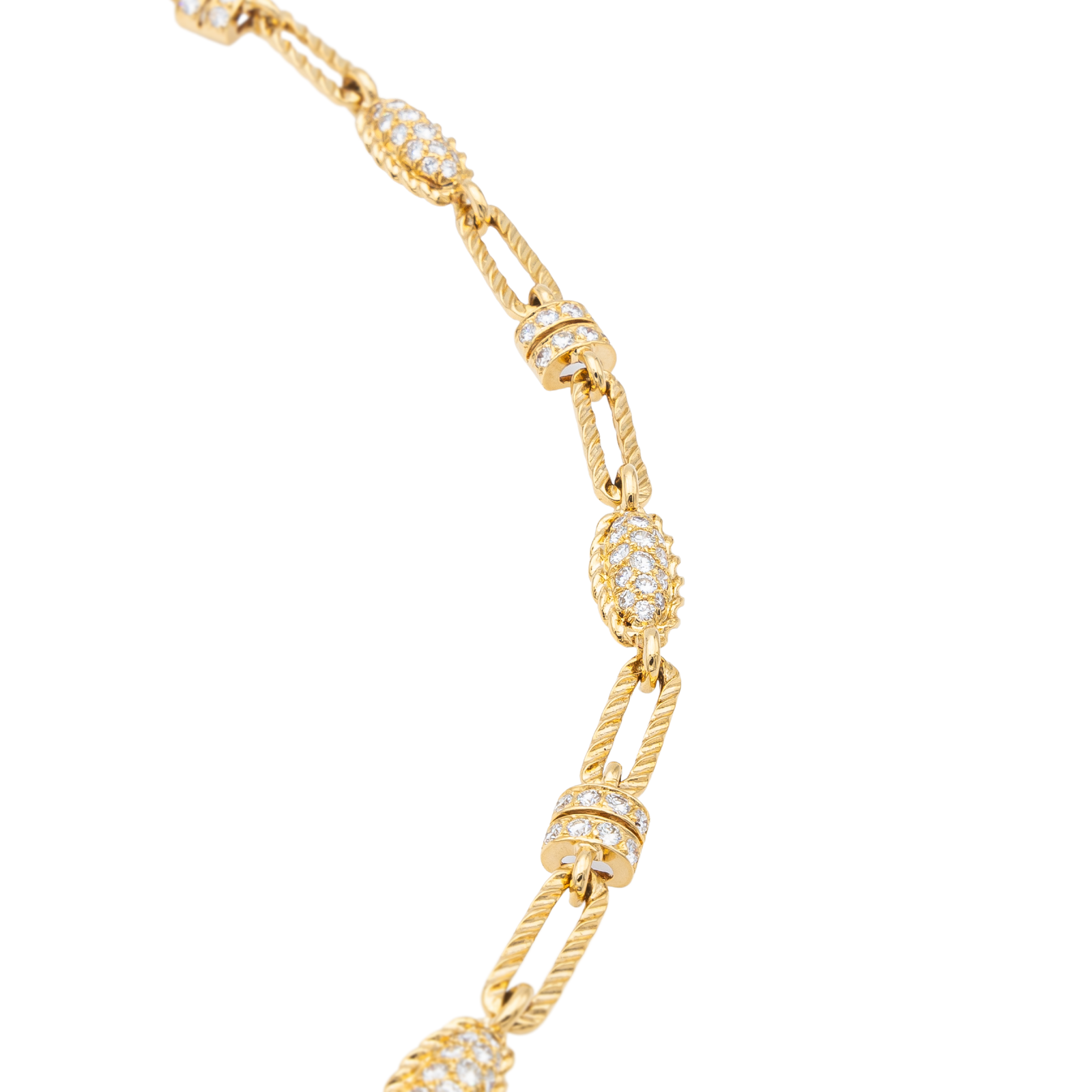 Fred Yellow Gold Diamond Long Necklace