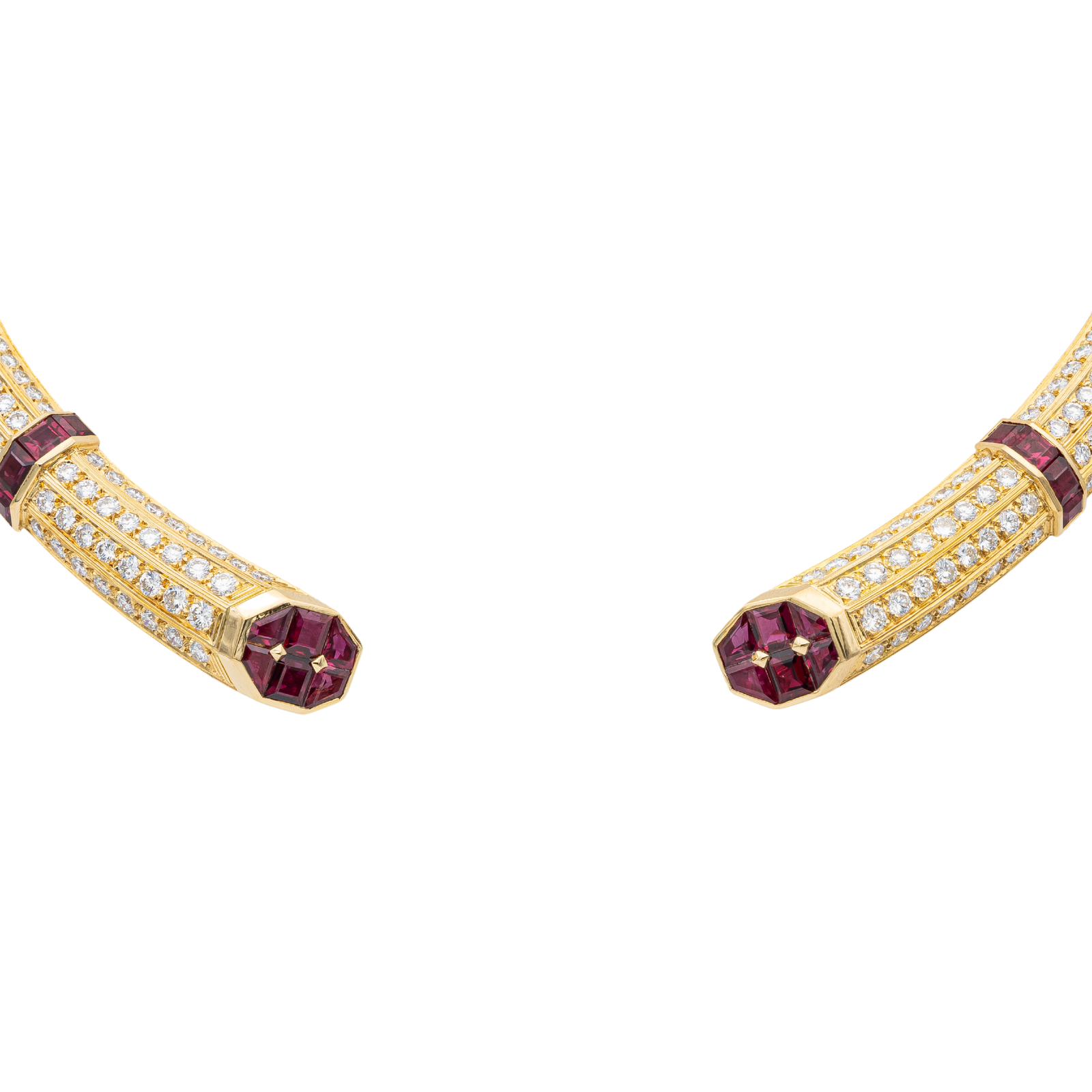 Fred Torque Necklace Yellow Gold Diamond
