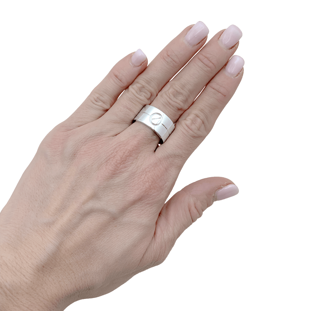 Bague Cartier, "Love" or blanc.