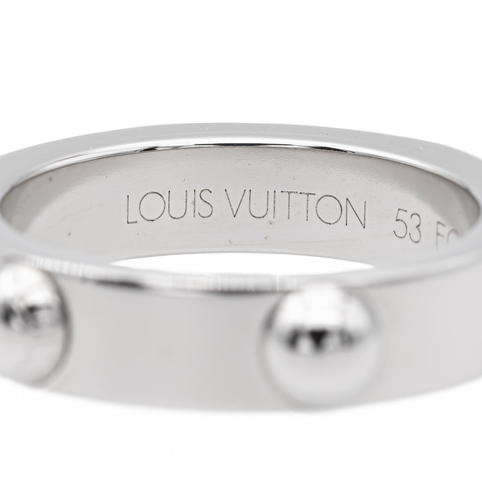 Louis Vuitton Clous Ring White Gold