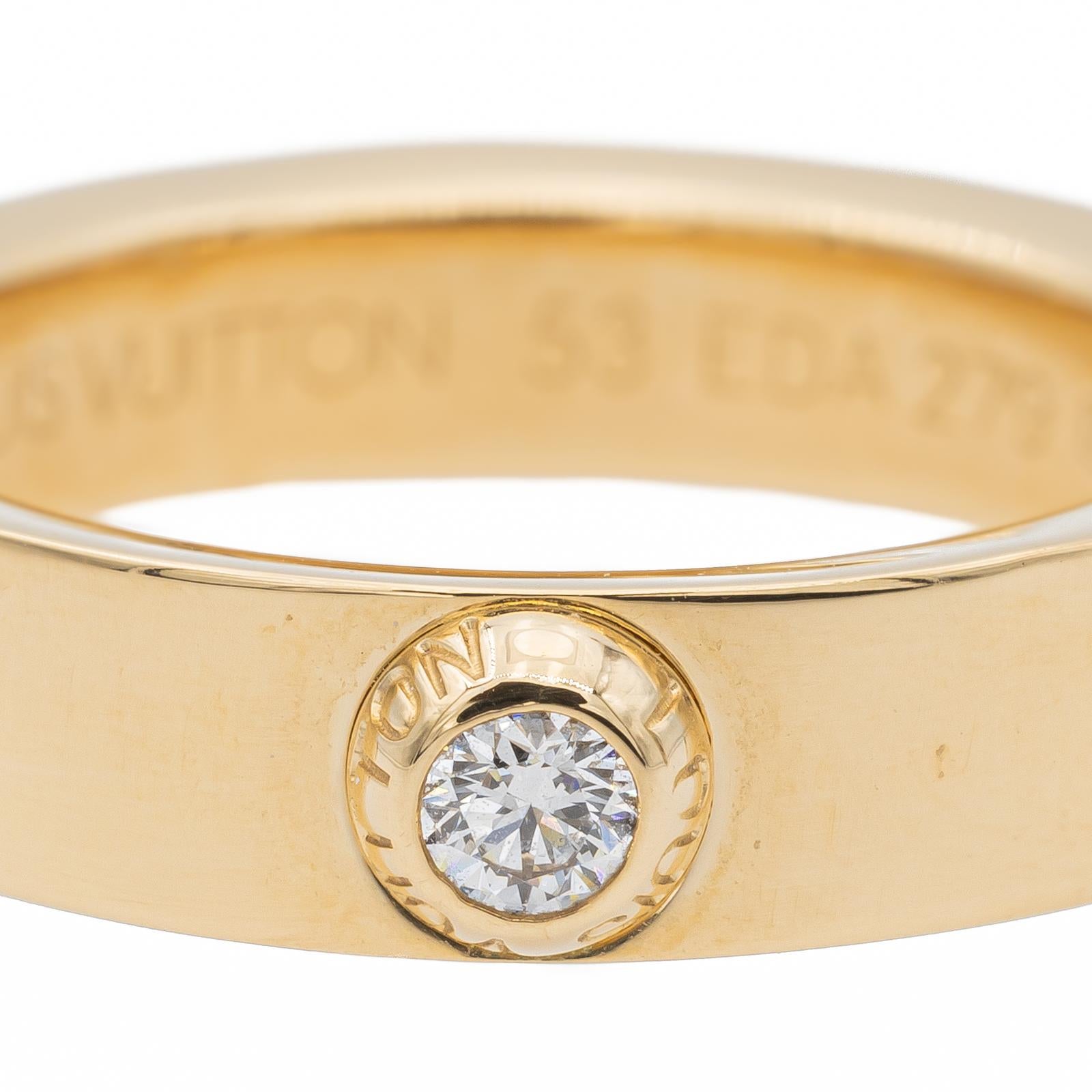 Louis Vuitton Clous Ring Yellow Gold Diamond