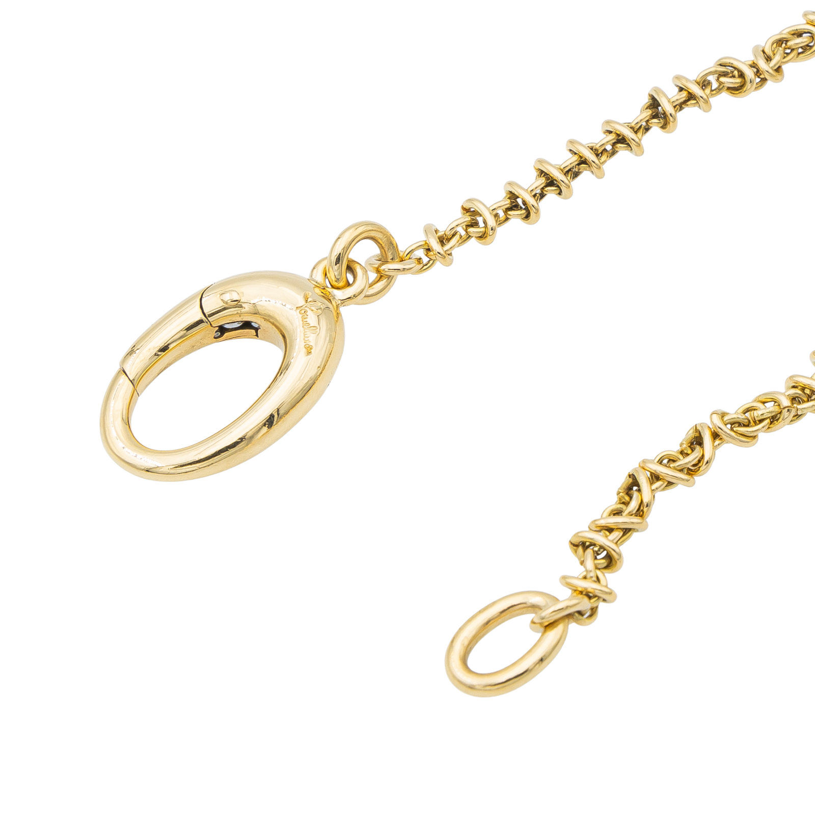 Pomellato Bear Necklace Yellow Gold, White Gold Diamond